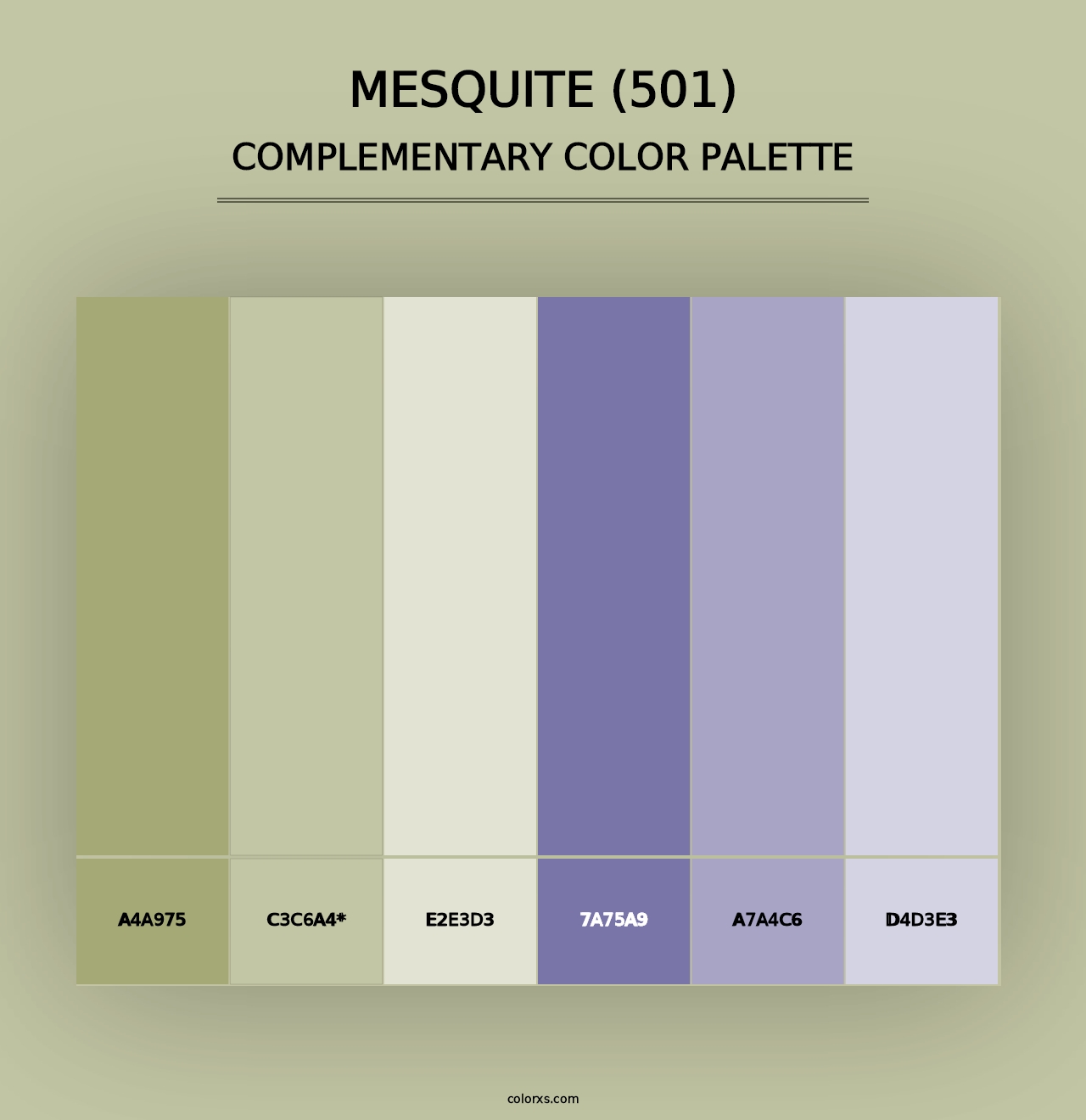 Mesquite (501) - Complementary Color Palette