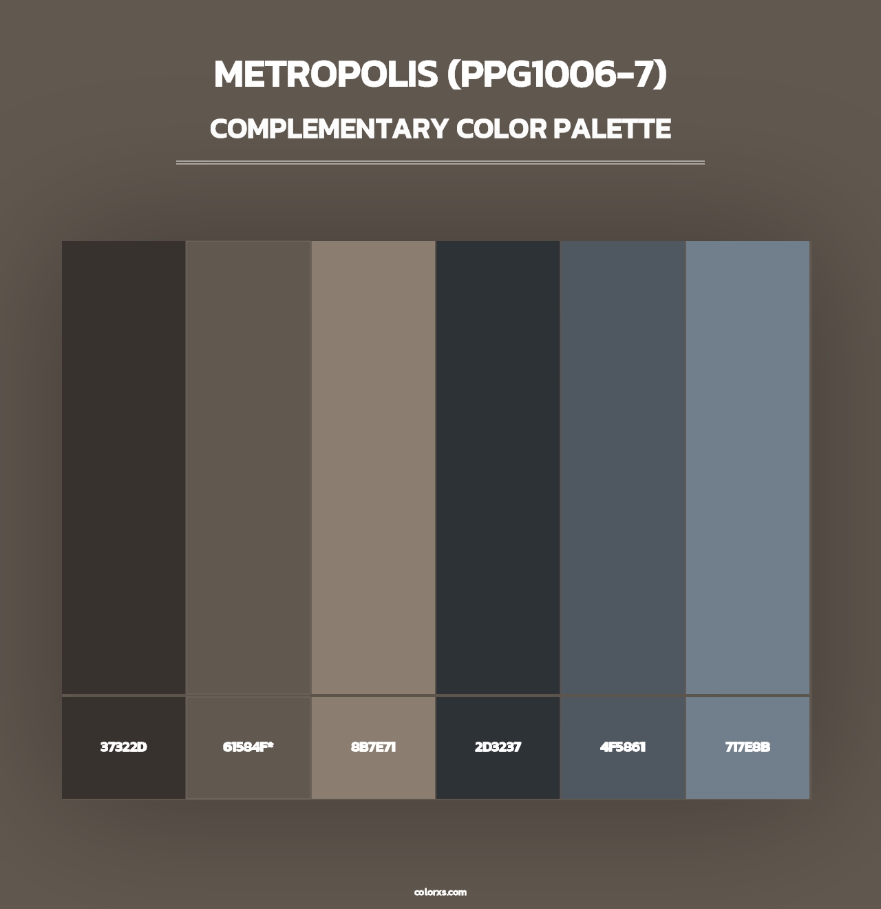 Metropolis (PPG1006-7) - Complementary Color Palette