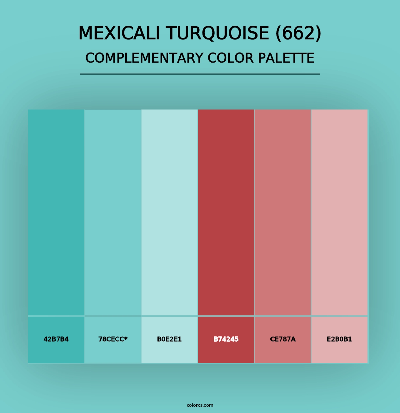 Mexicali Turquoise (662) - Complementary Color Palette