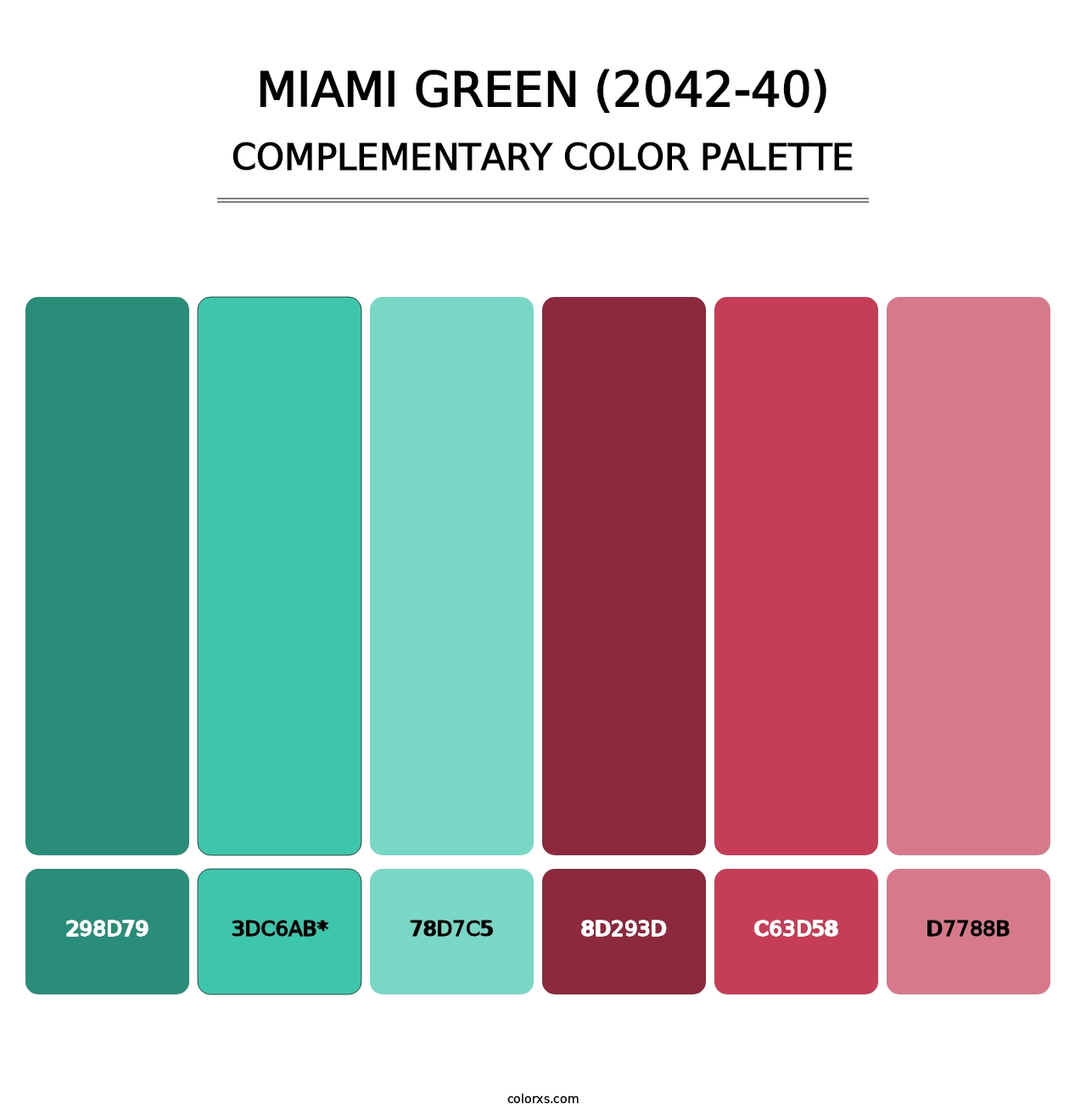 Miami Green (2042-40) - Complementary Color Palette