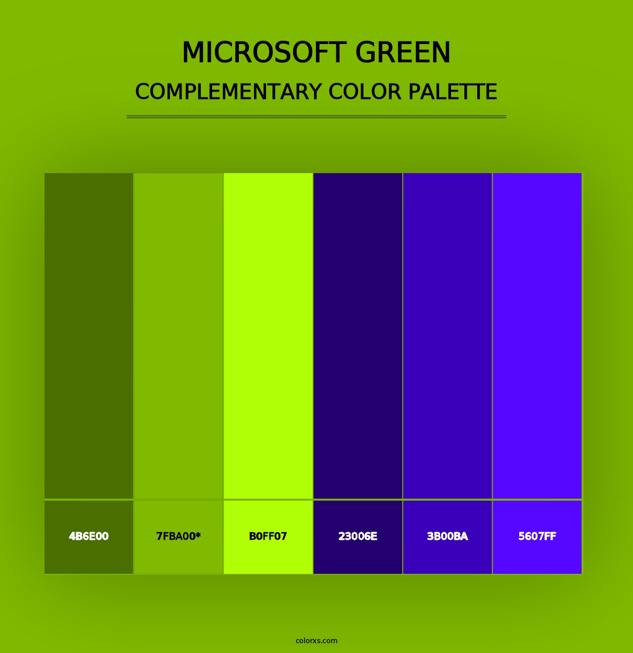 Microsoft Green - Complementary Color Palette