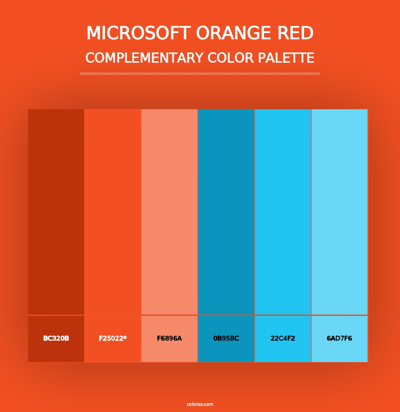 Microsoft Orange Red - Complementary Color Palette