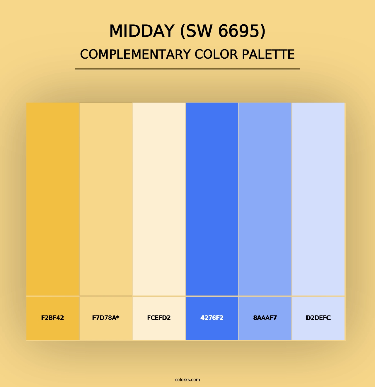 Midday (SW 6695) - Complementary Color Palette