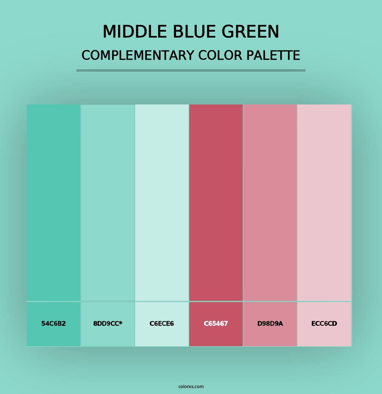 Middle Blue Green - Complementary Color Palette