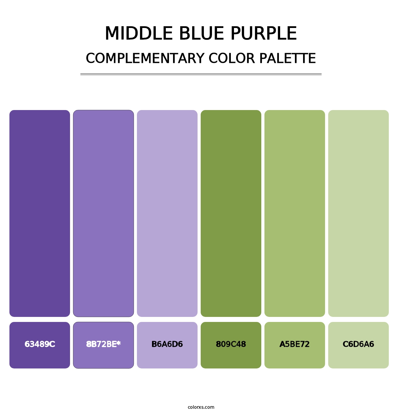 Middle Blue Purple - Complementary Color Palette