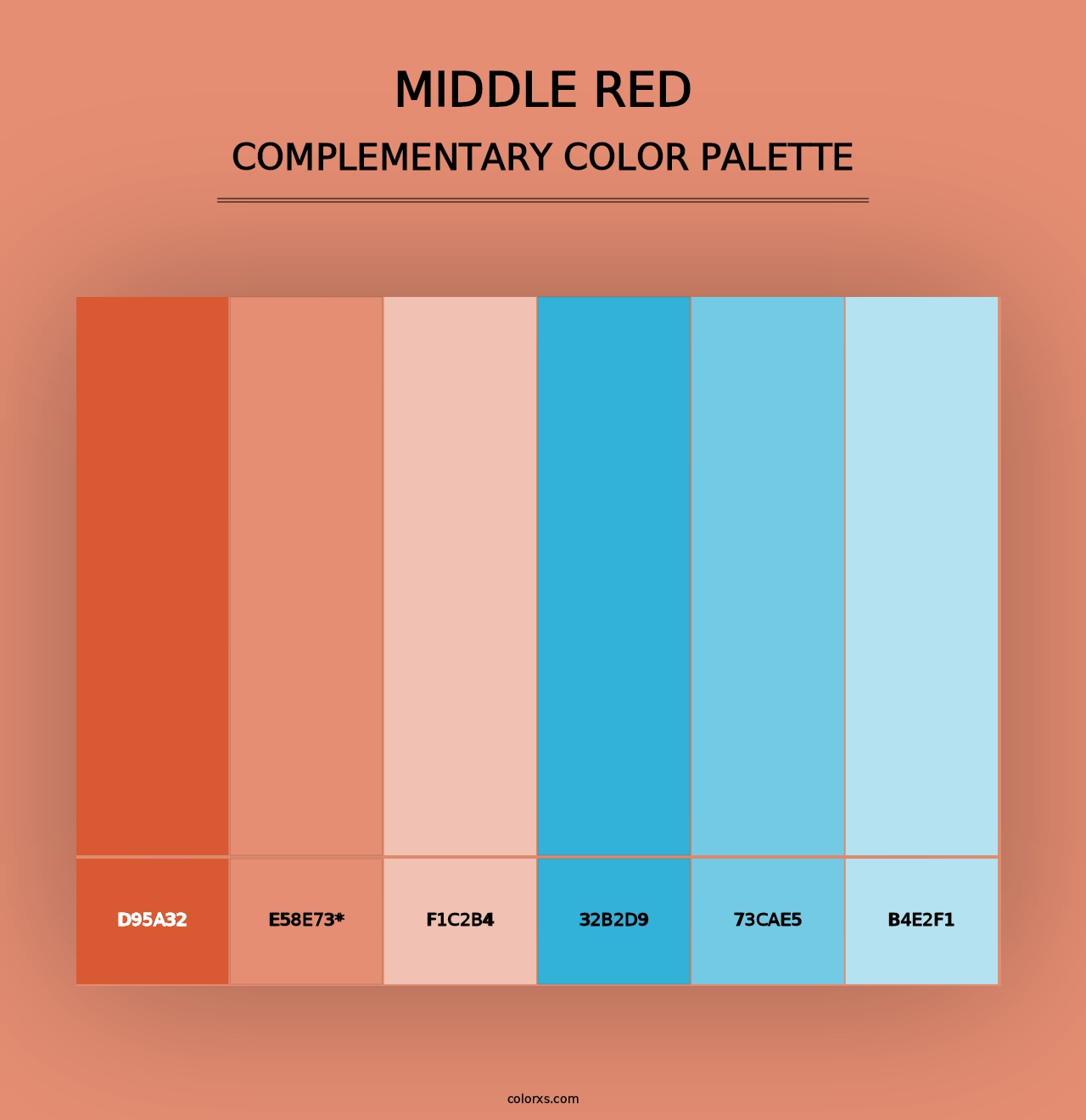 Middle Red - Complementary Color Palette