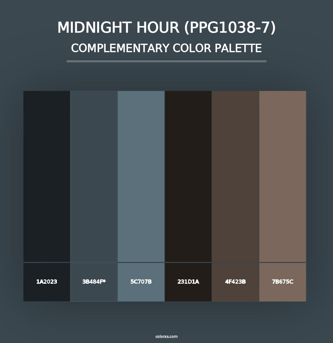 Midnight Hour (PPG1038-7) - Complementary Color Palette