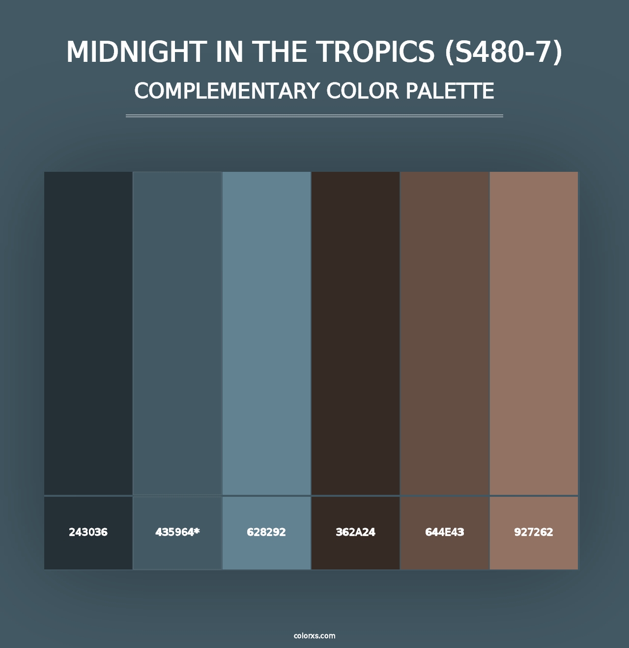 Midnight In The Tropics (S480-7) - Complementary Color Palette