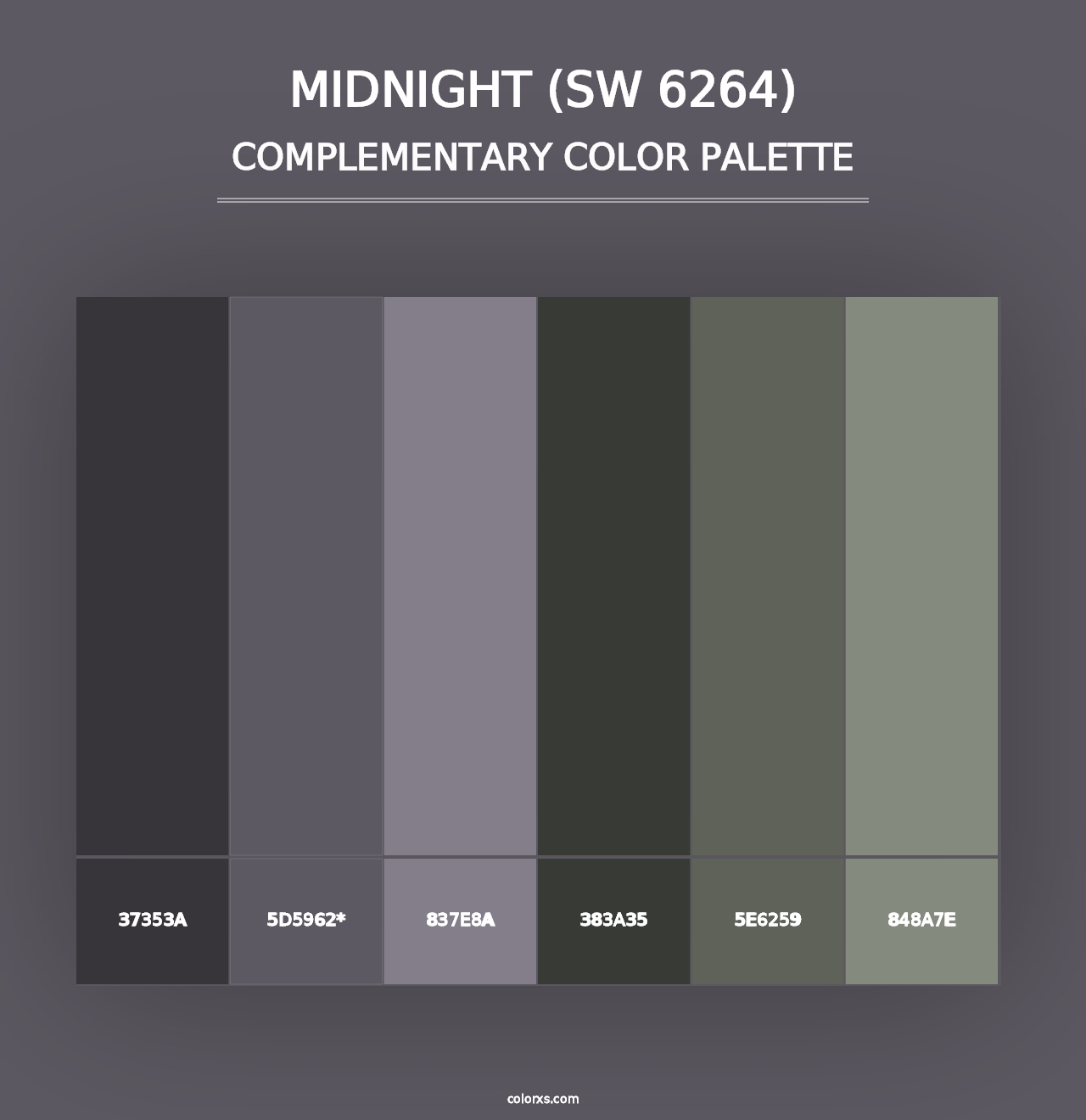 Midnight (SW 6264) - Complementary Color Palette