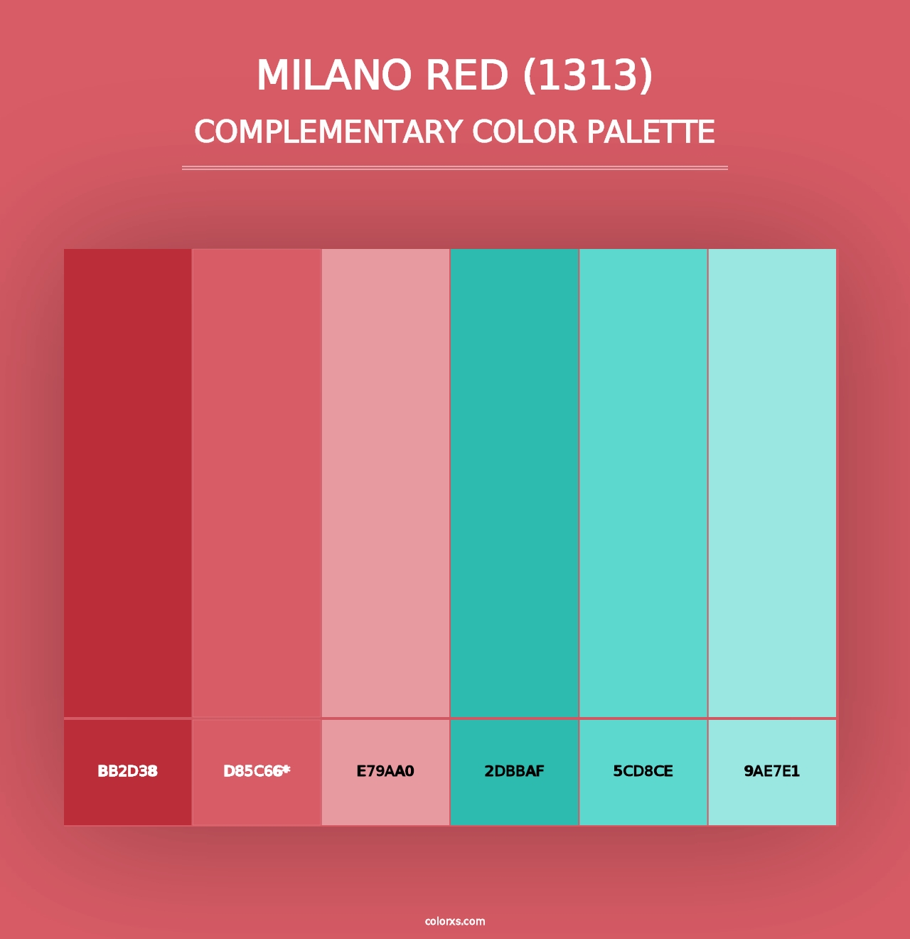 Milano Red (1313) - Complementary Color Palette