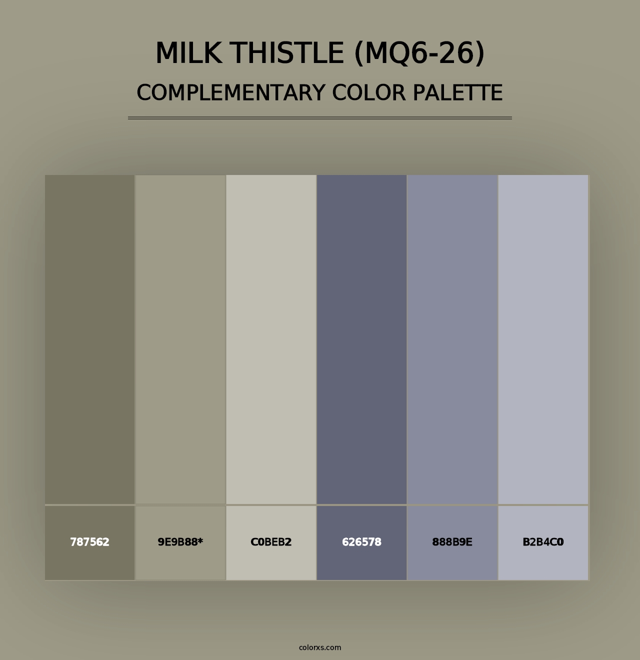 Milk Thistle (MQ6-26) - Complementary Color Palette