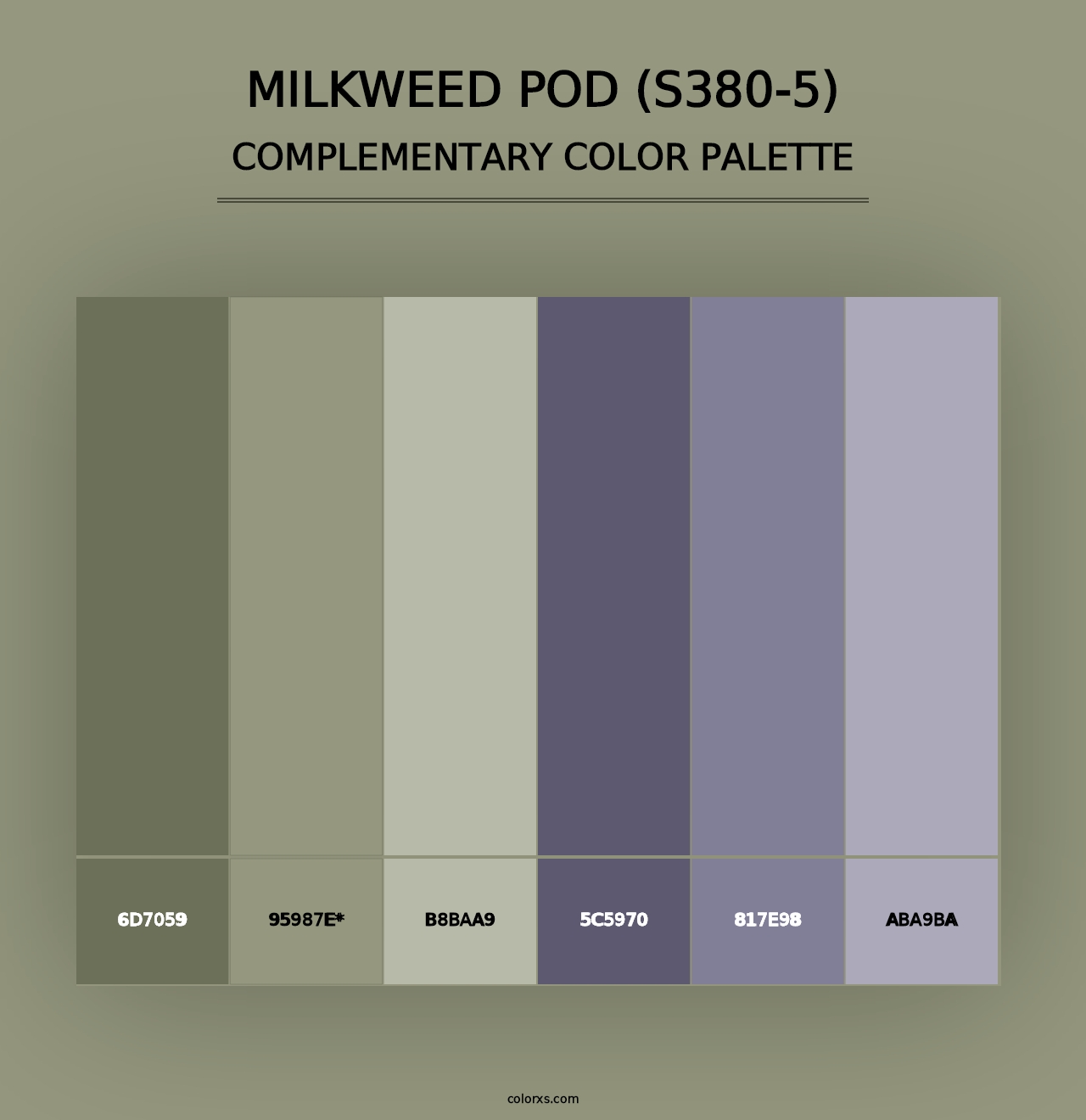 Milkweed Pod (S380-5) - Complementary Color Palette