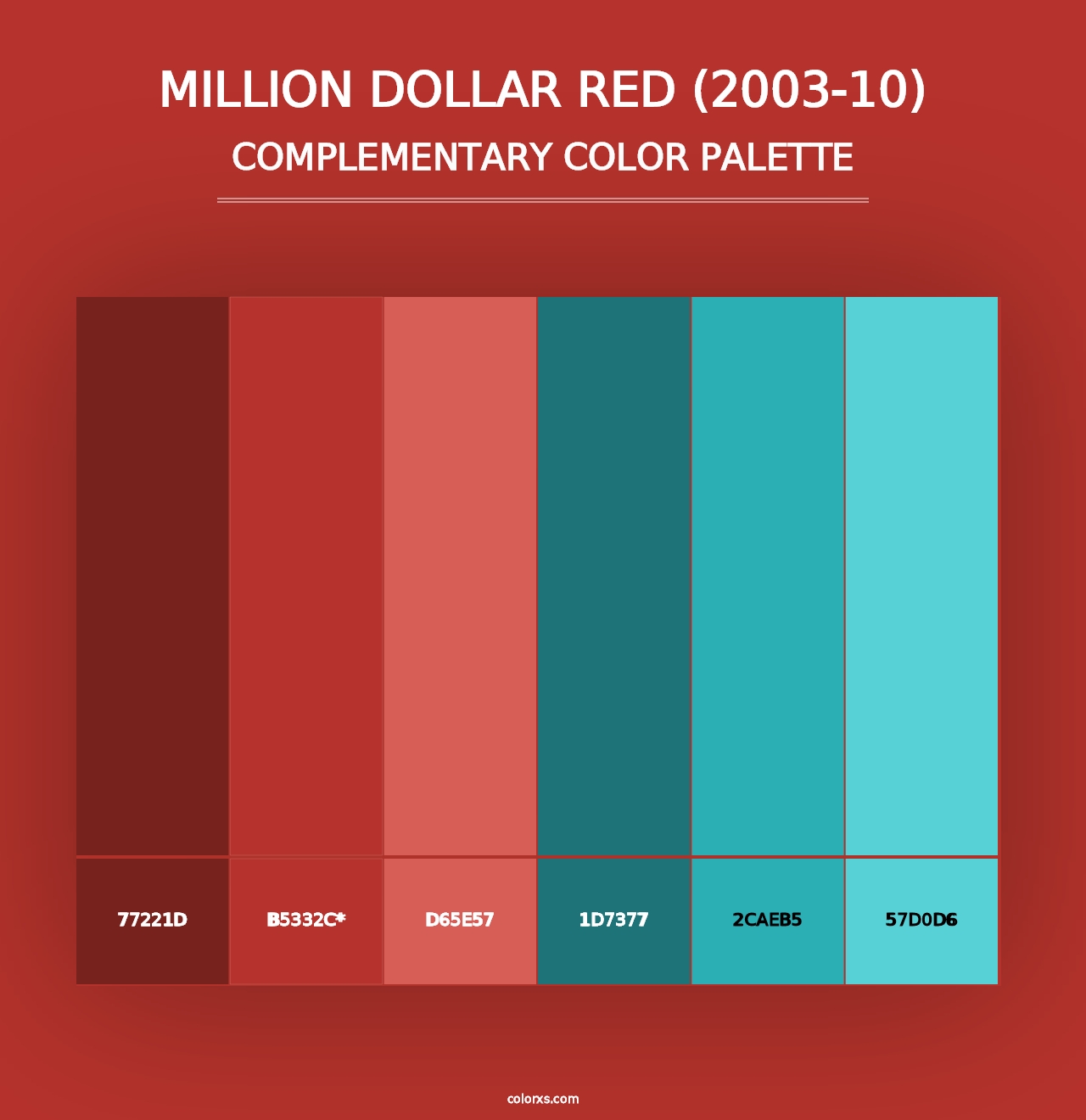 Million Dollar Red (2003-10) - Complementary Color Palette