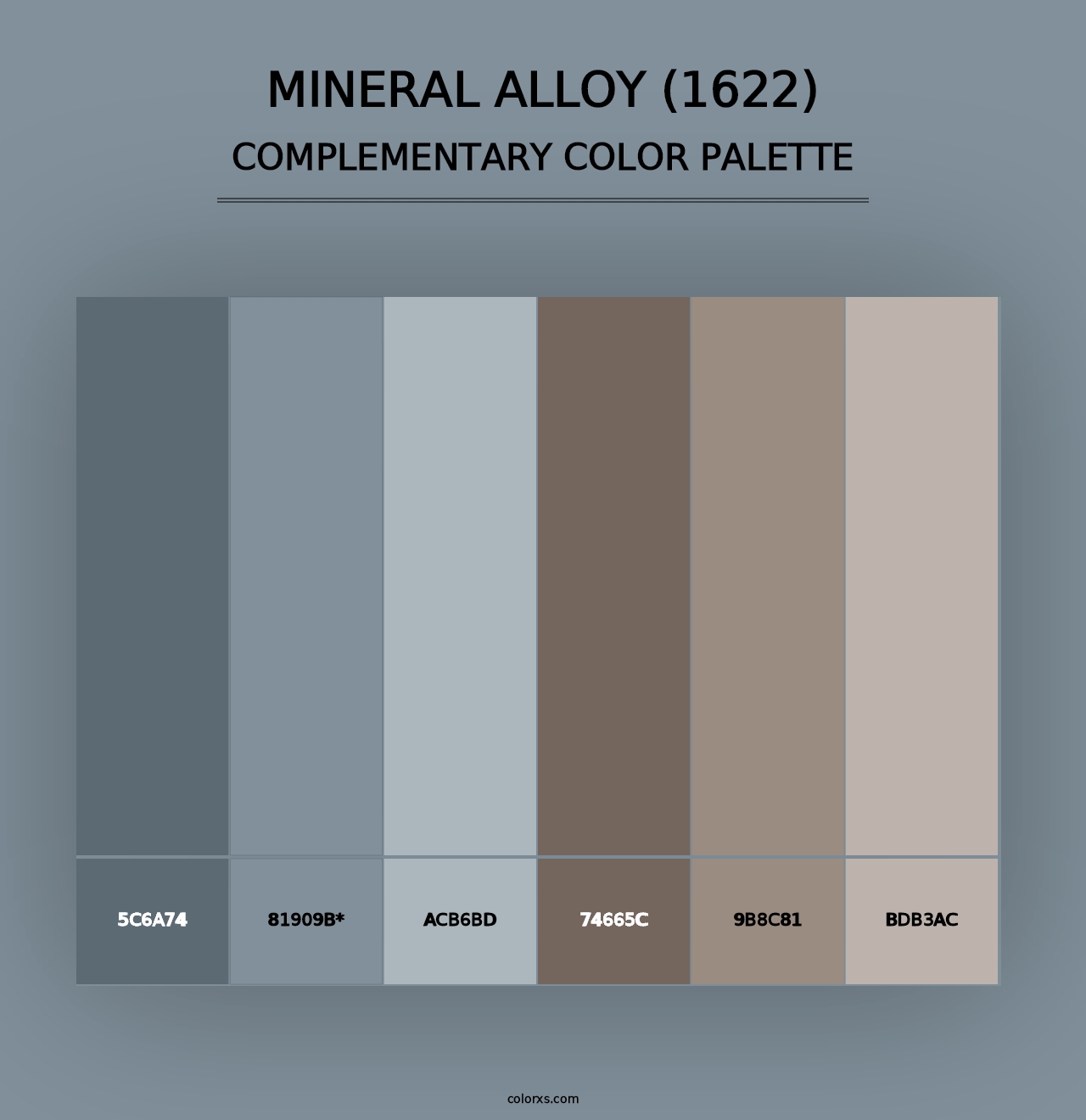 Mineral Alloy (1622) - Complementary Color Palette