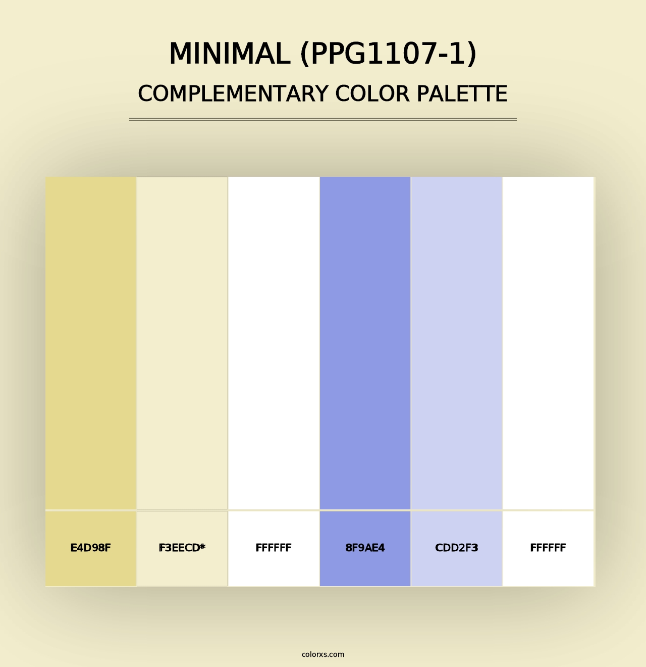 Minimal (PPG1107-1) - Complementary Color Palette