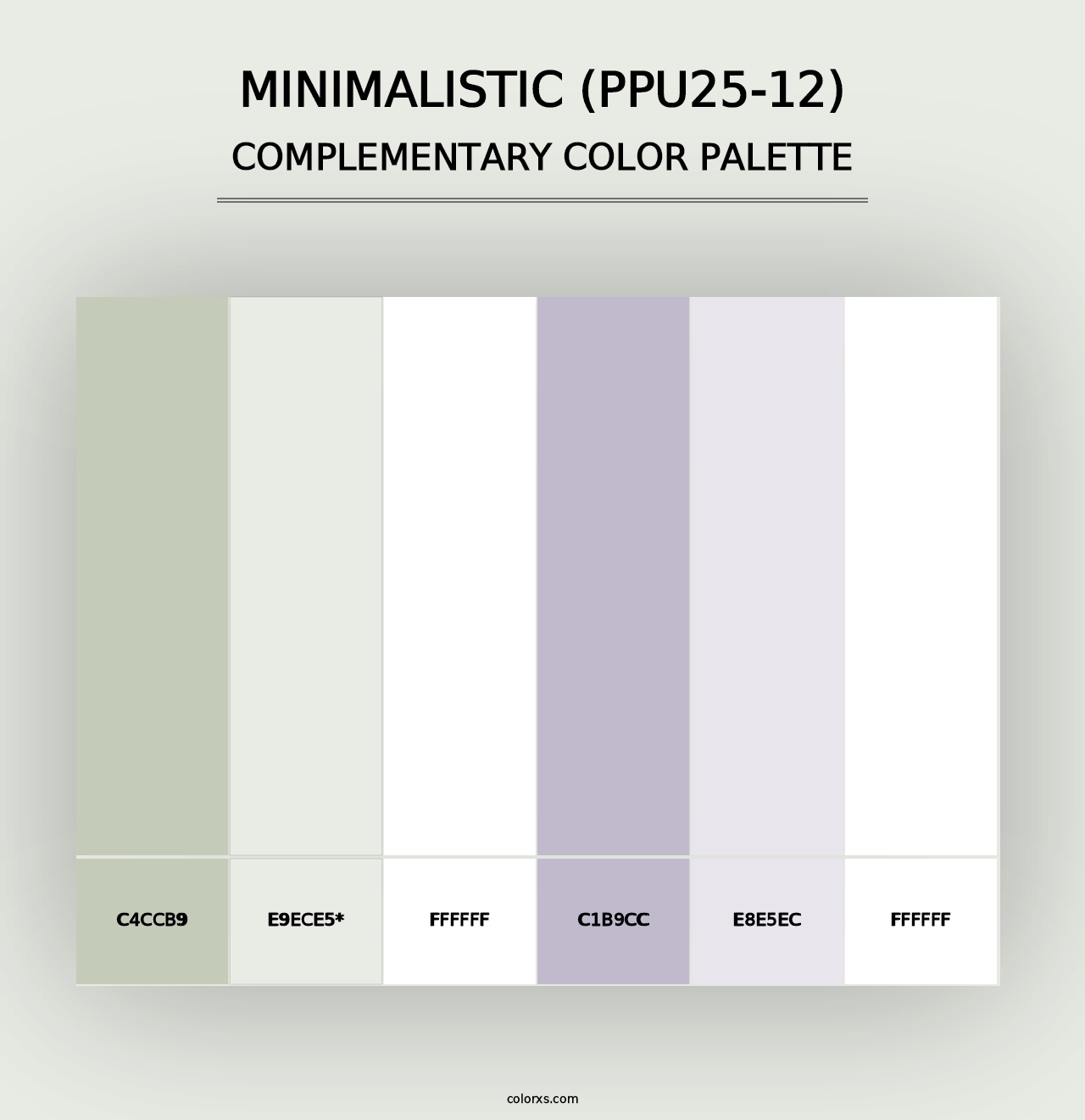 Minimalistic (PPU25-12) - Complementary Color Palette