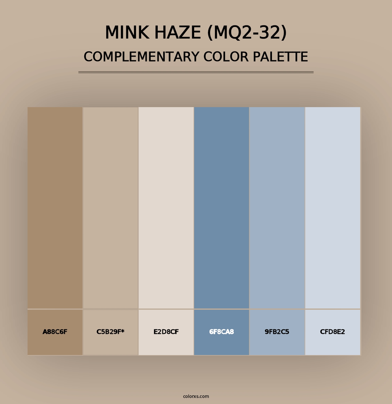 Mink Haze (MQ2-32) - Complementary Color Palette