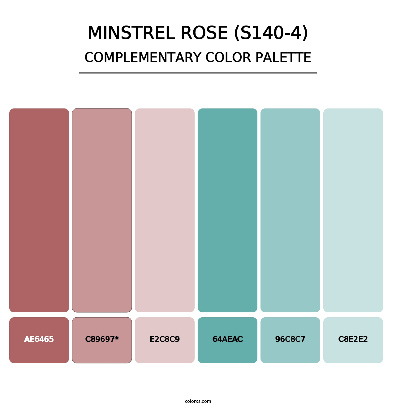 Minstrel Rose (S140-4) - Complementary Color Palette