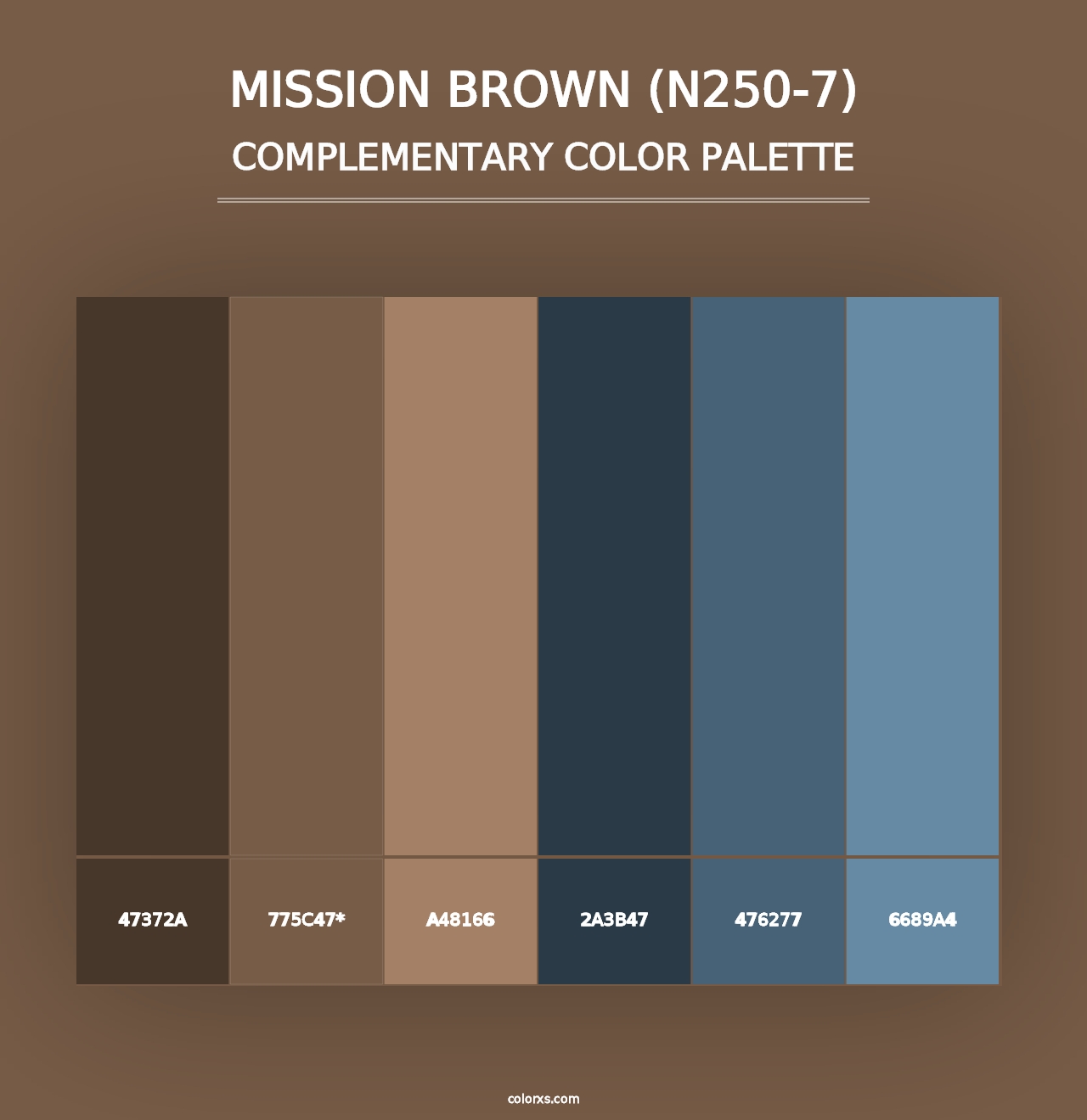 Mission Brown (N250-7) - Complementary Color Palette