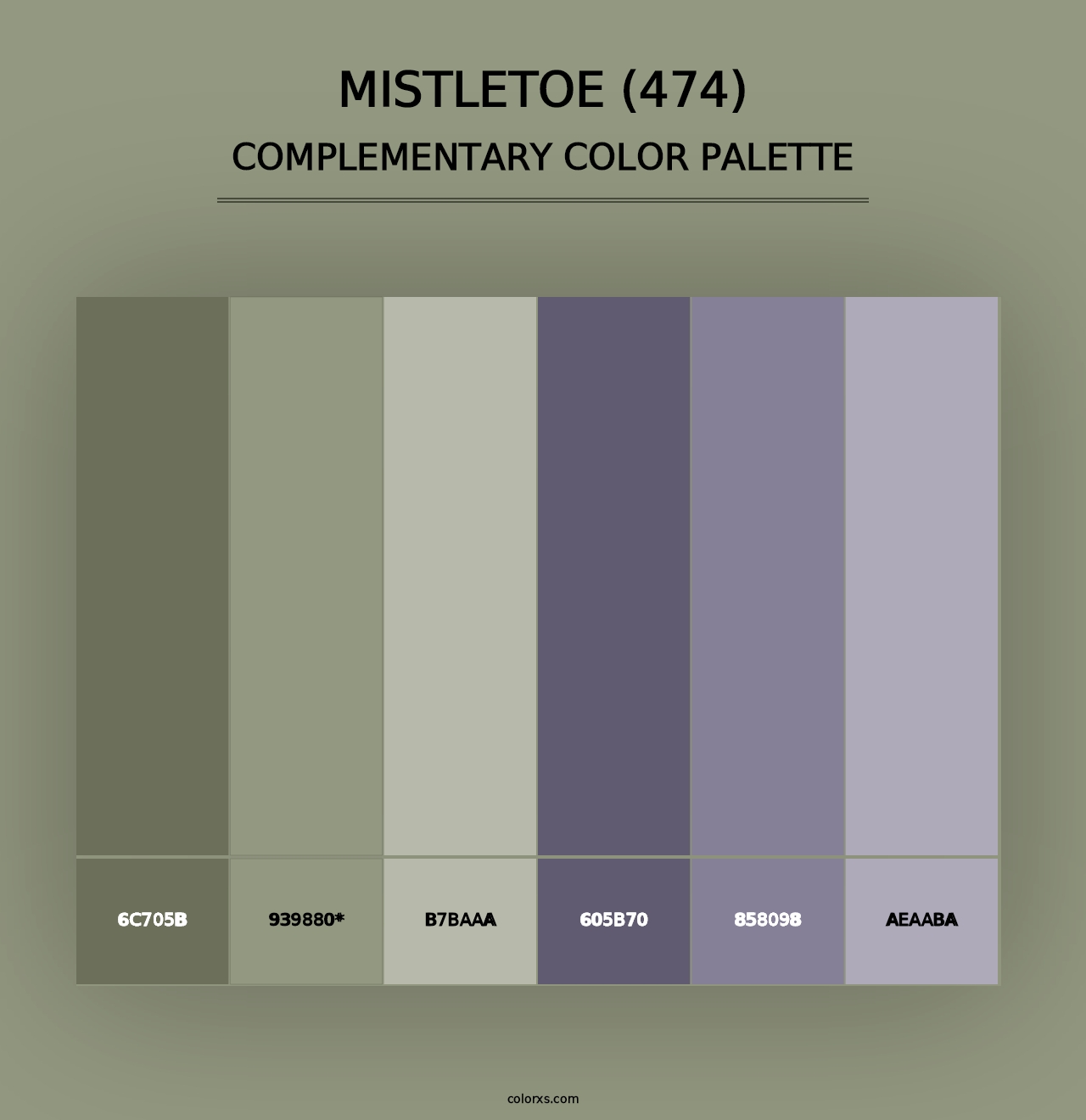 Mistletoe (474) - Complementary Color Palette