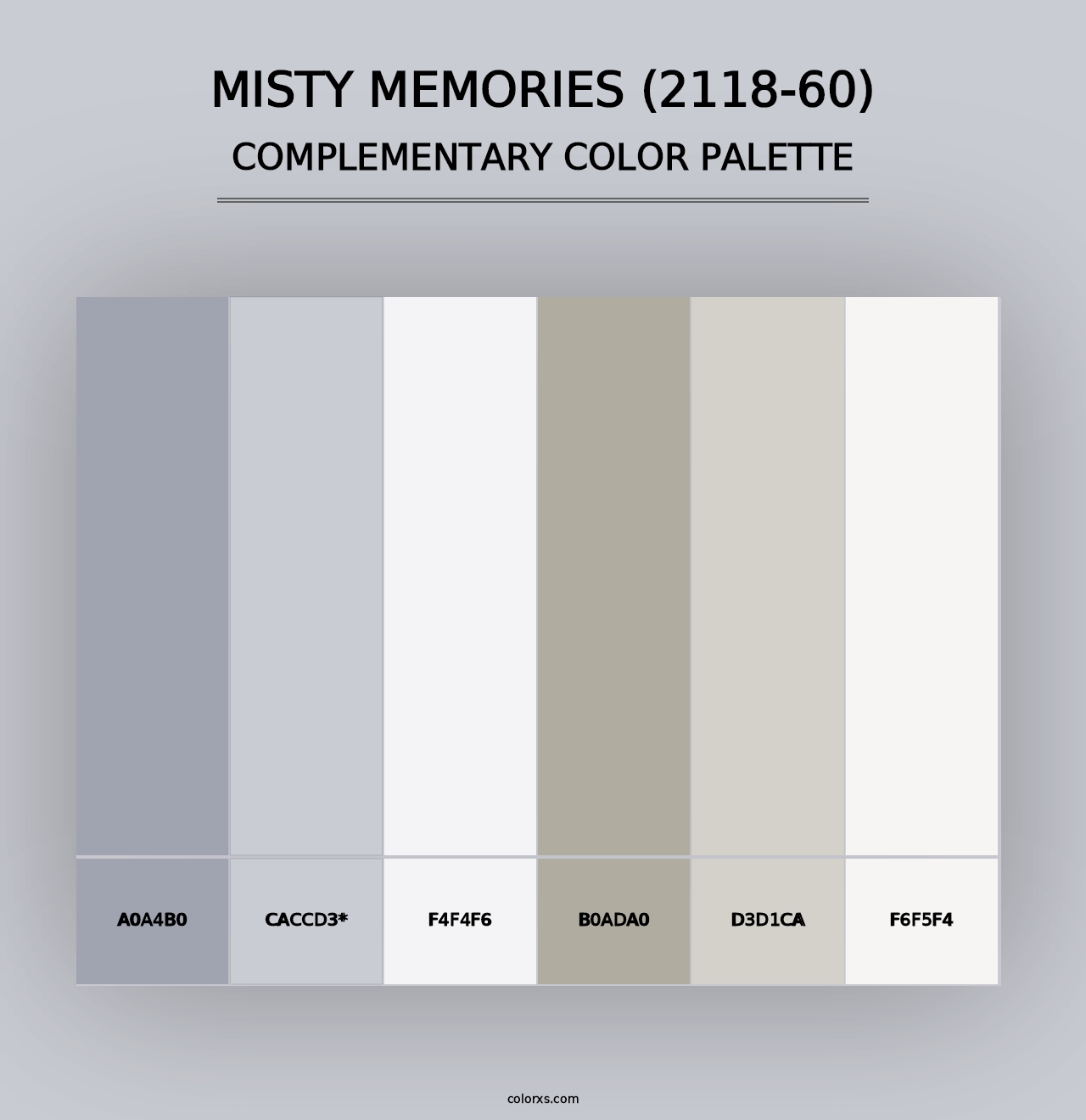 Misty Memories (2118-60) - Complementary Color Palette