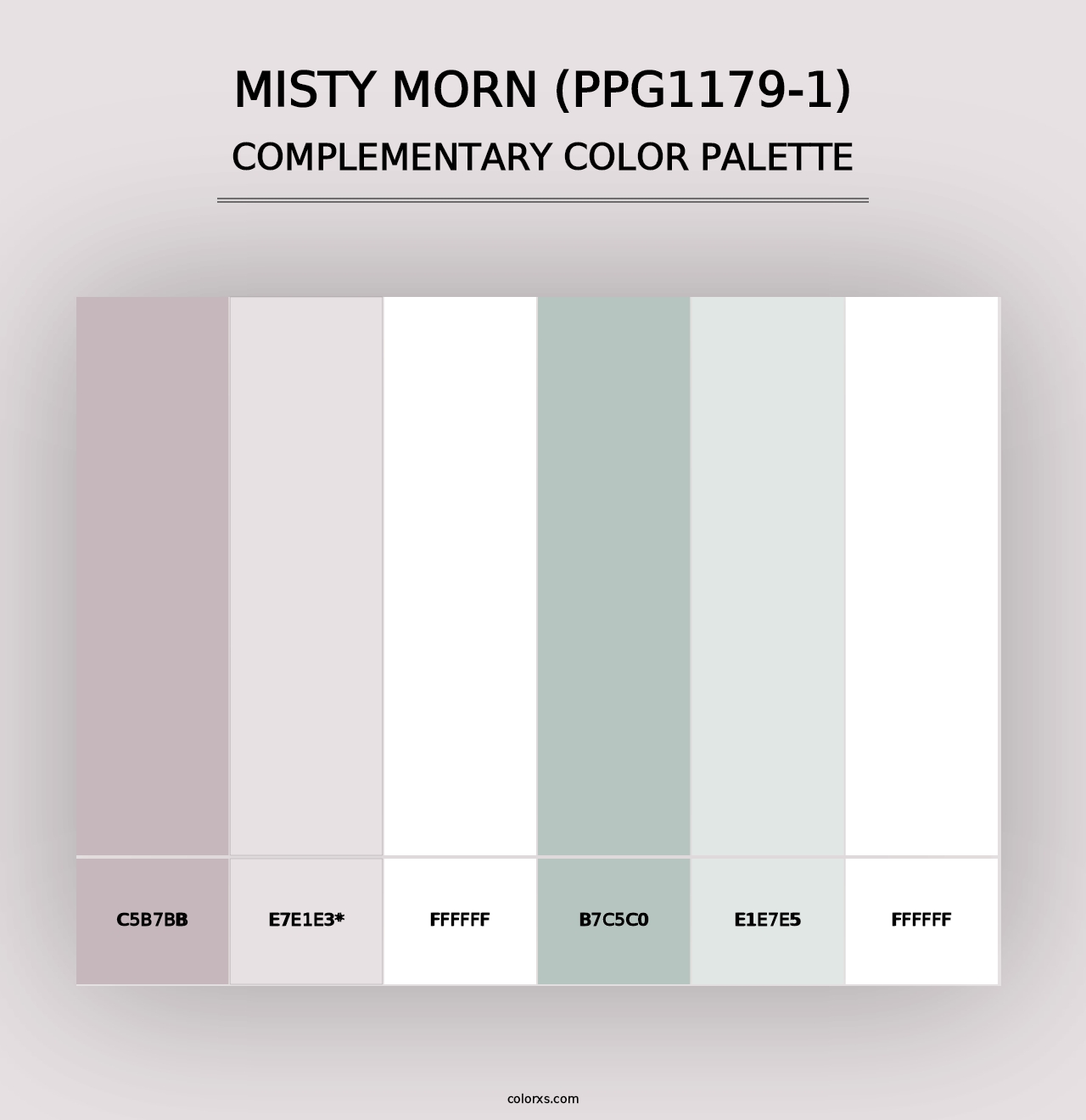 Misty Morn (PPG1179-1) - Complementary Color Palette