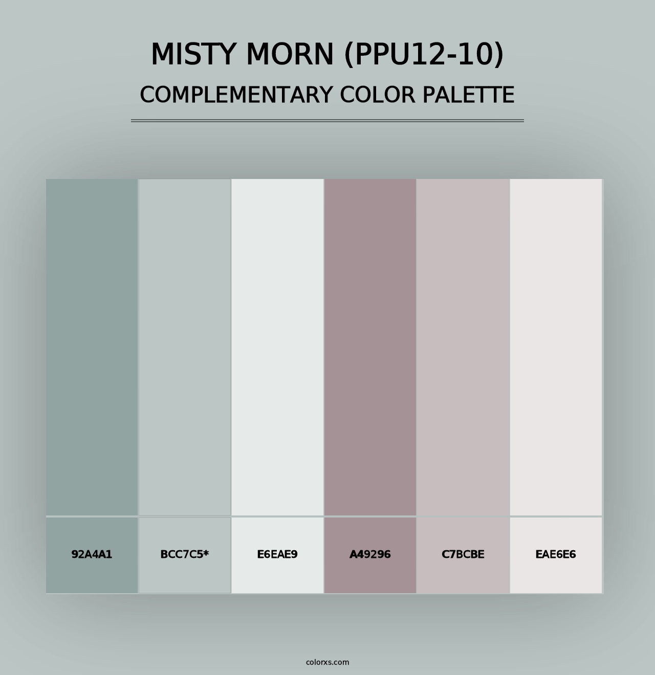 Misty Morn (PPU12-10) - Complementary Color Palette