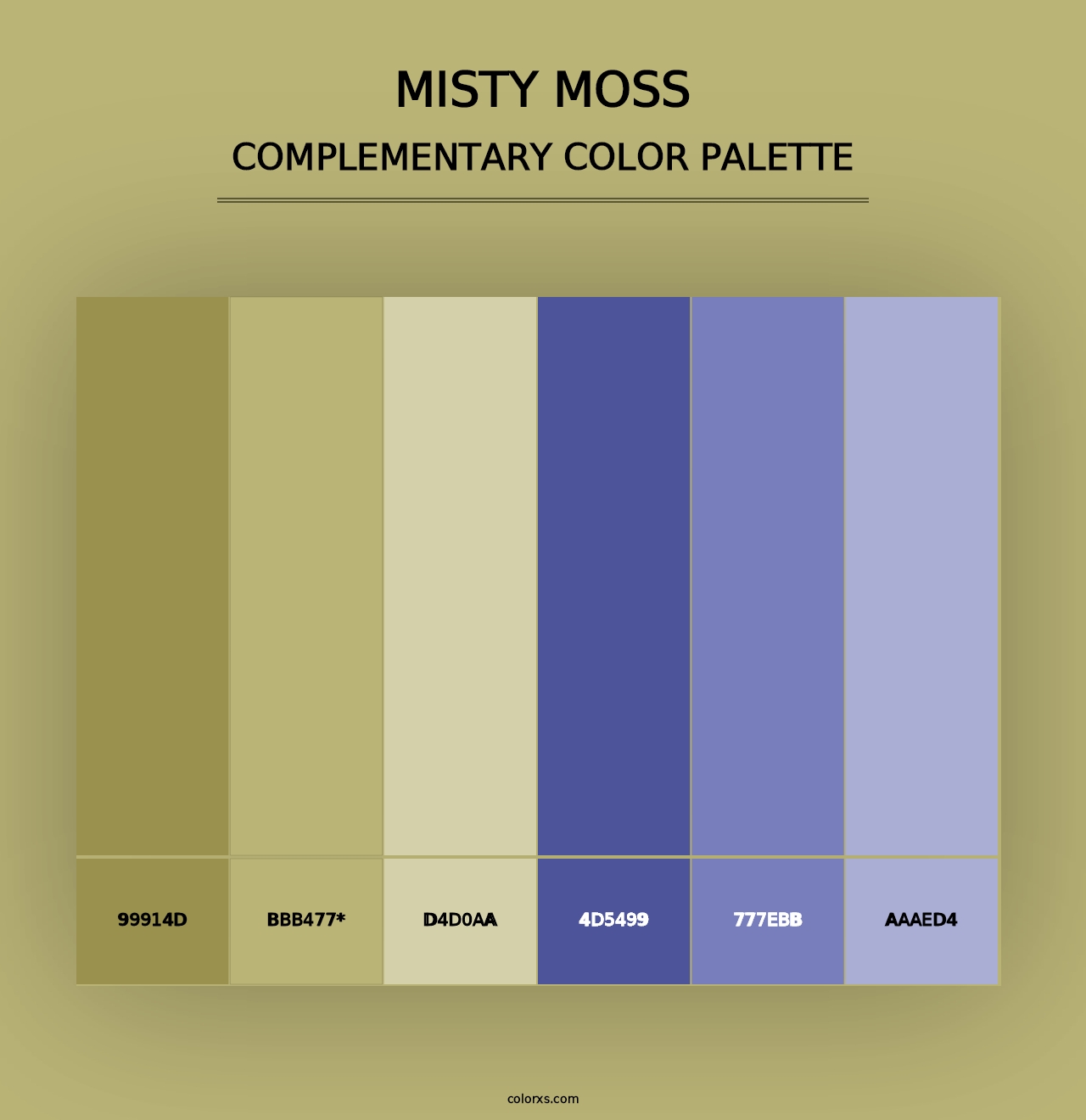 Misty Moss - Complementary Color Palette