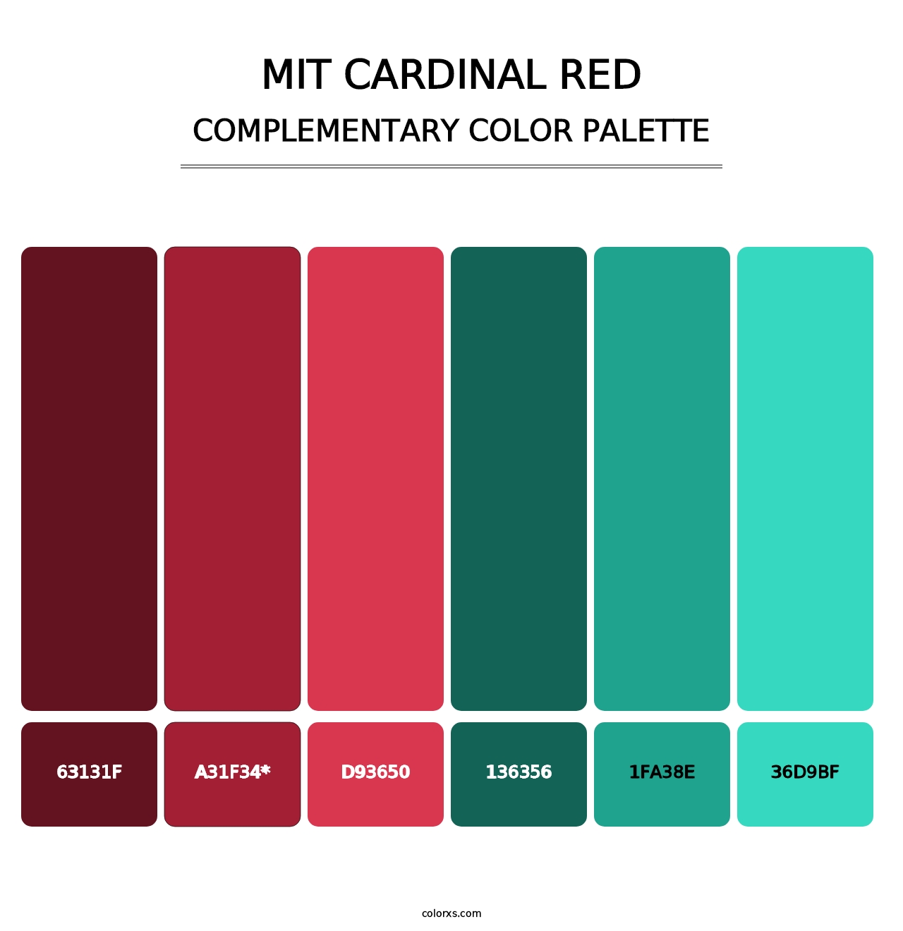 MIT Cardinal Red - Complementary Color Palette