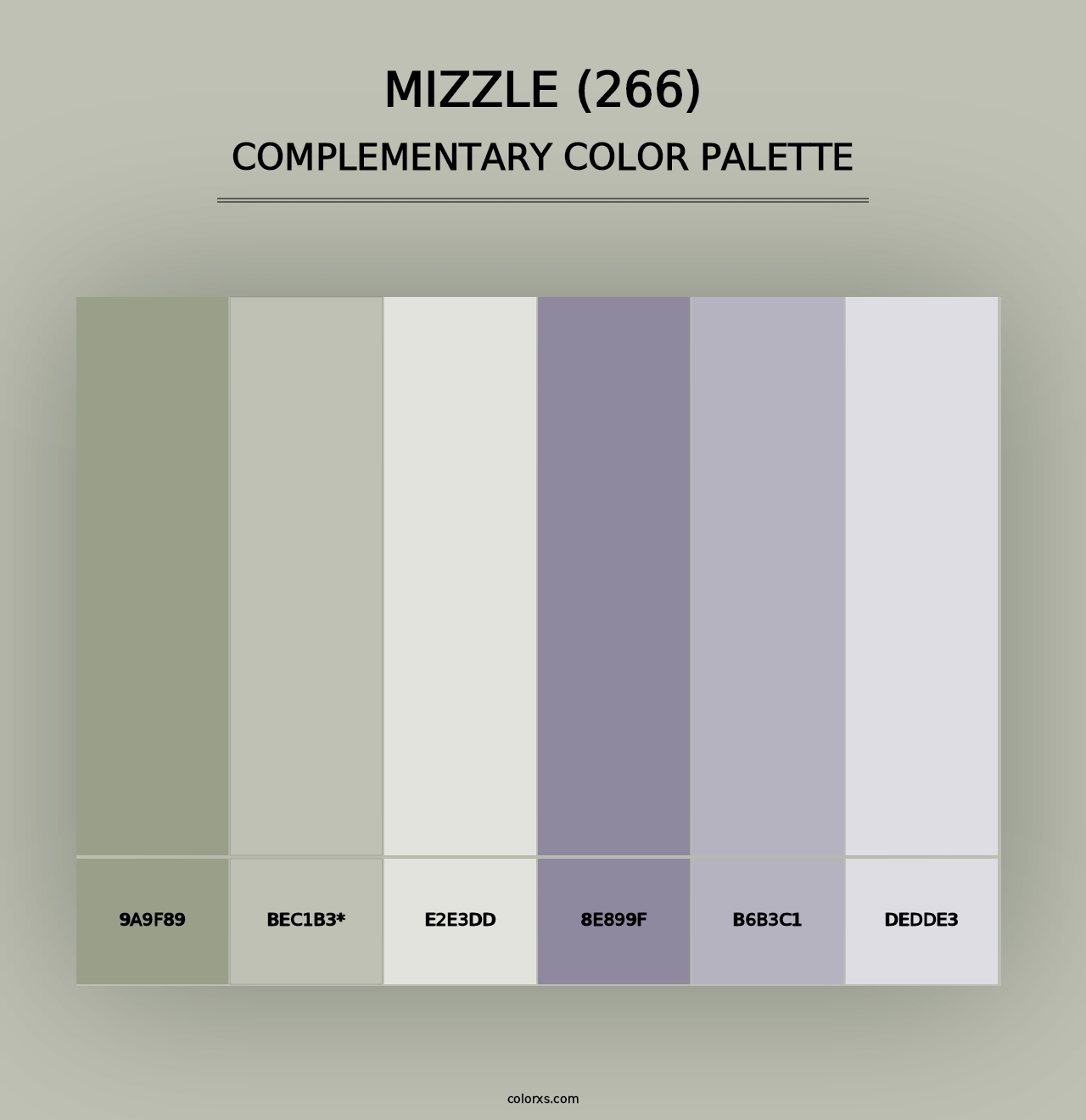 Mizzle (266) - Complementary Color Palette