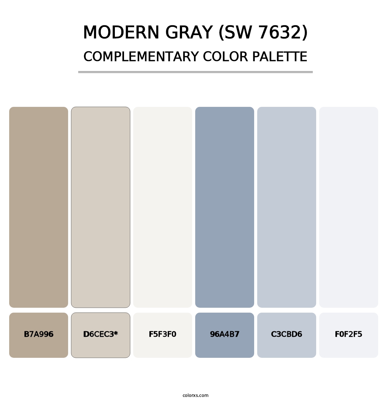 Modern Gray (SW 7632) - Complementary Color Palette