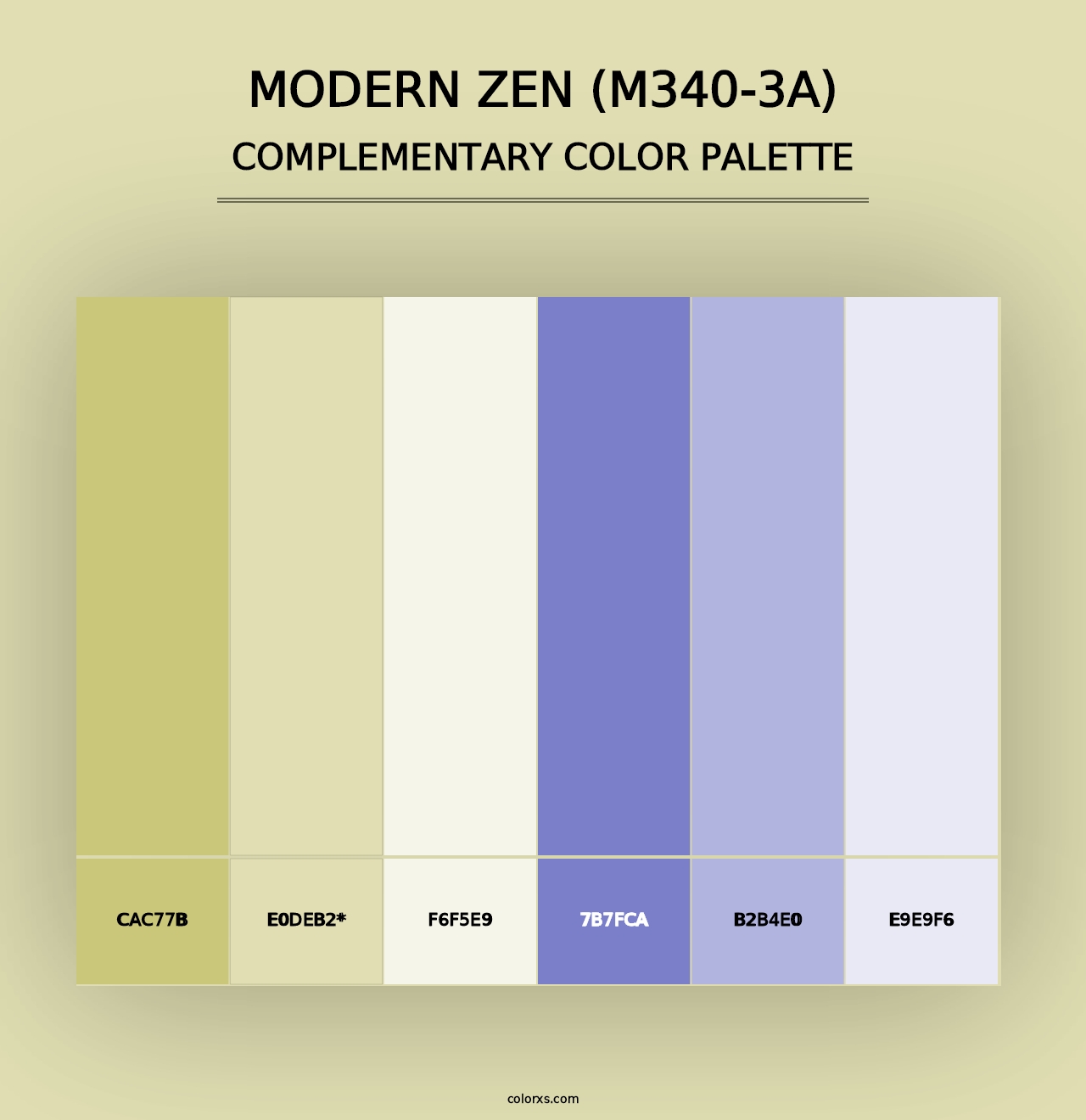 Modern Zen (M340-3A) - Complementary Color Palette