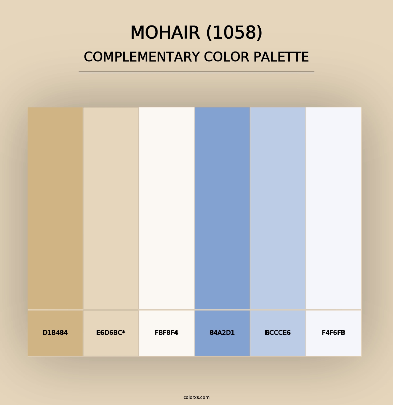 Mohair (1058) - Complementary Color Palette