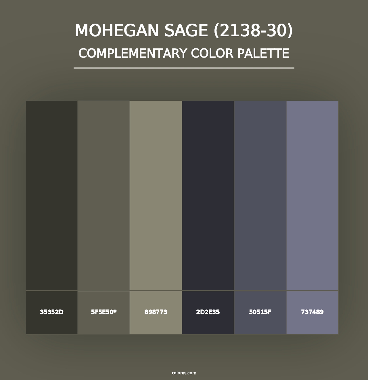 Mohegan Sage (2138-30) - Complementary Color Palette