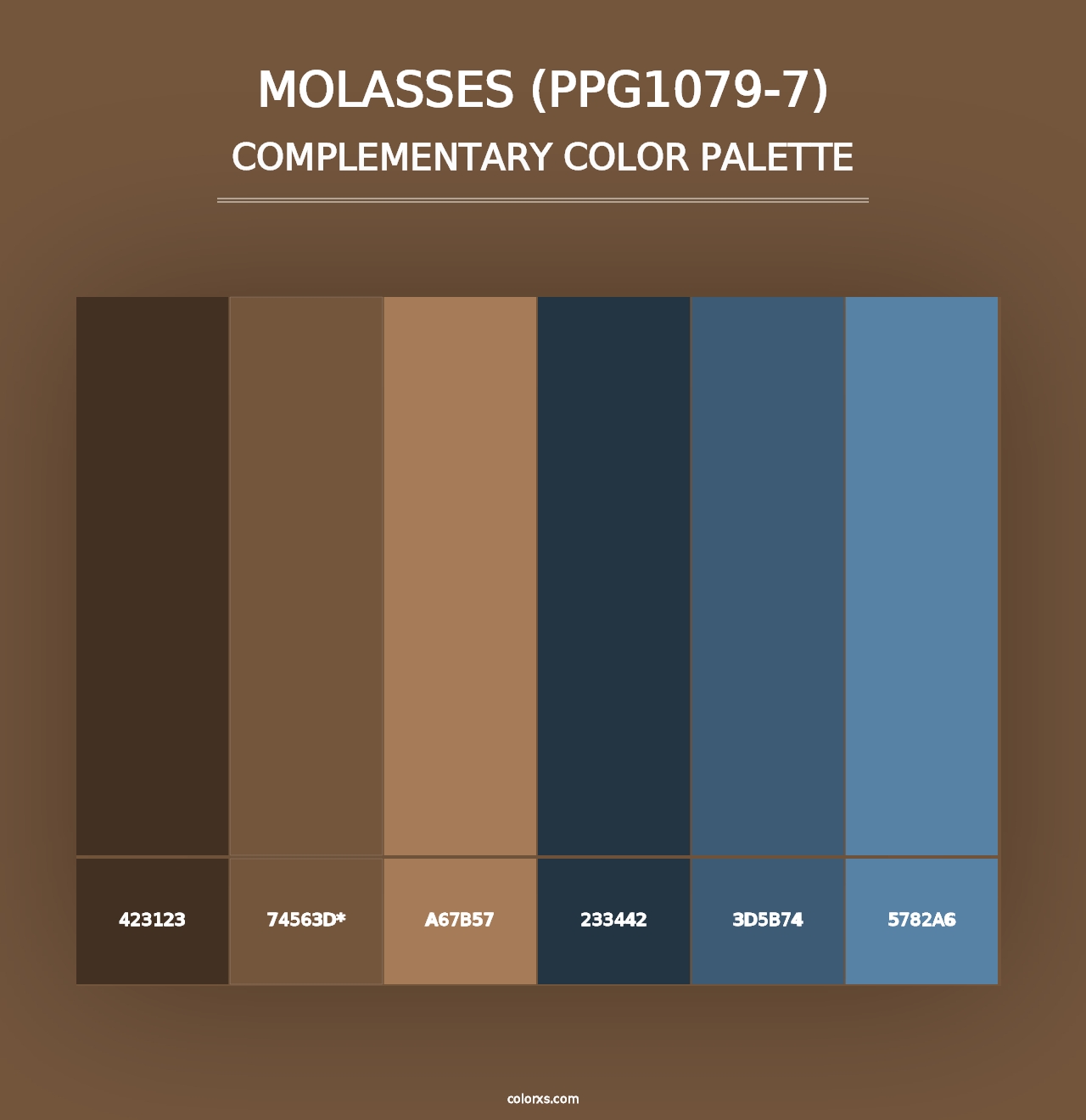 Molasses (PPG1079-7) - Complementary Color Palette