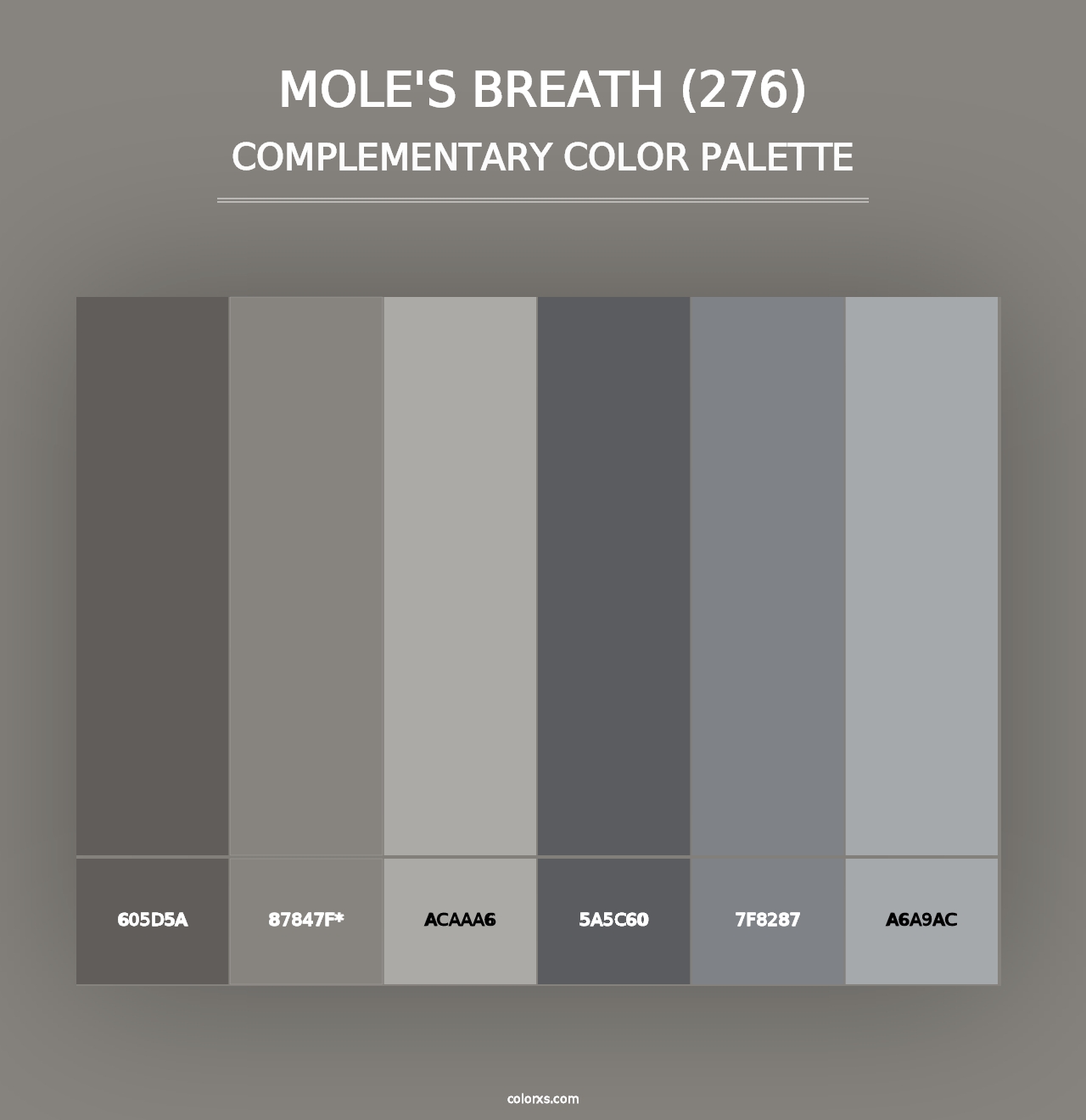 Mole's Breath (276) - Complementary Color Palette