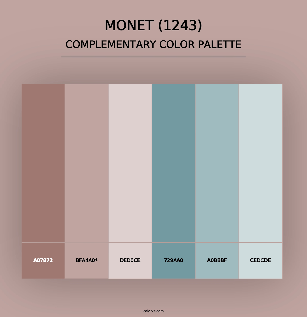 Monet (1243) - Complementary Color Palette