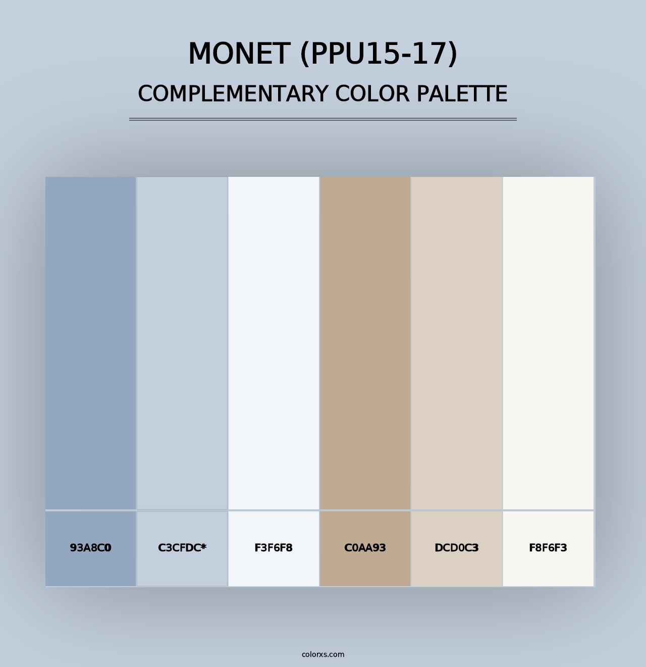 Monet (PPU15-17) - Complementary Color Palette