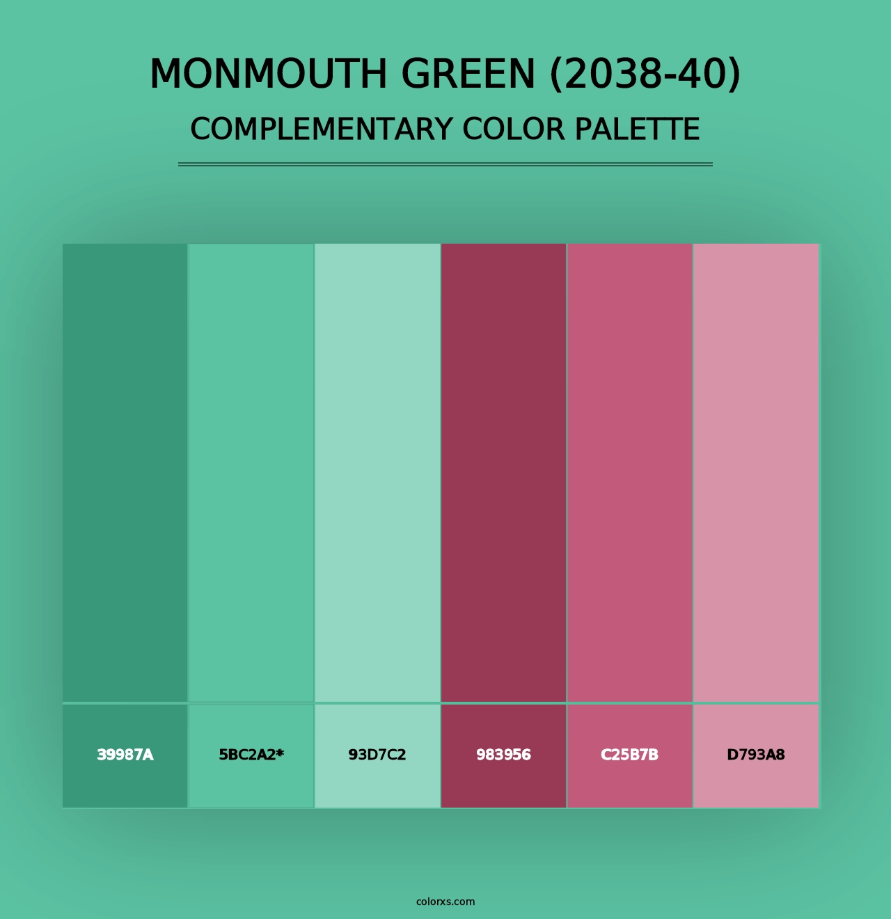 Monmouth Green (2038-40) - Complementary Color Palette