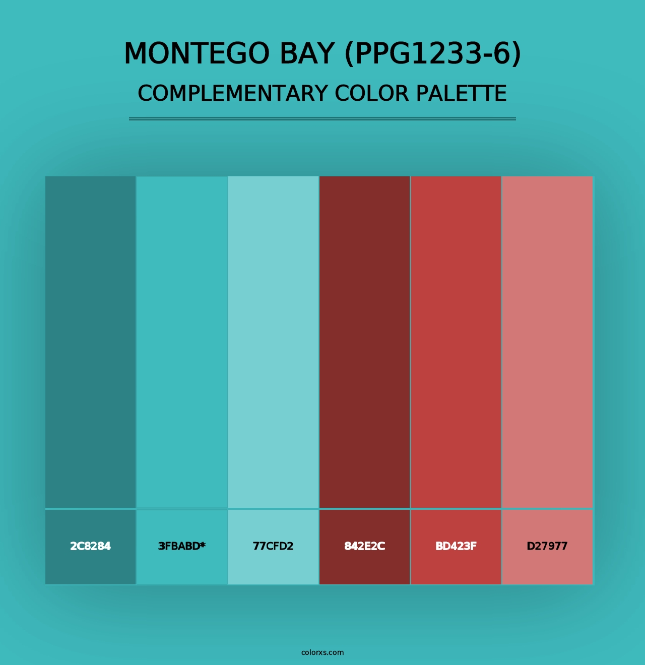 Montego Bay (PPG1233-6) - Complementary Color Palette