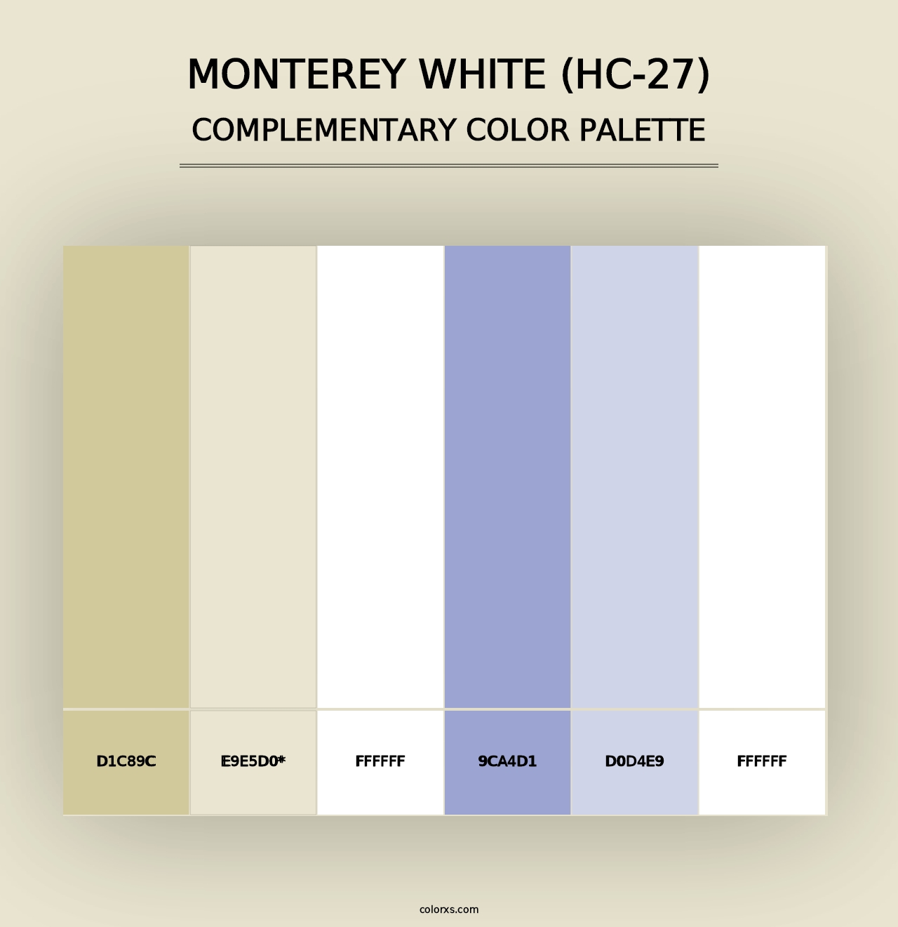 Monterey White (HC-27) - Complementary Color Palette