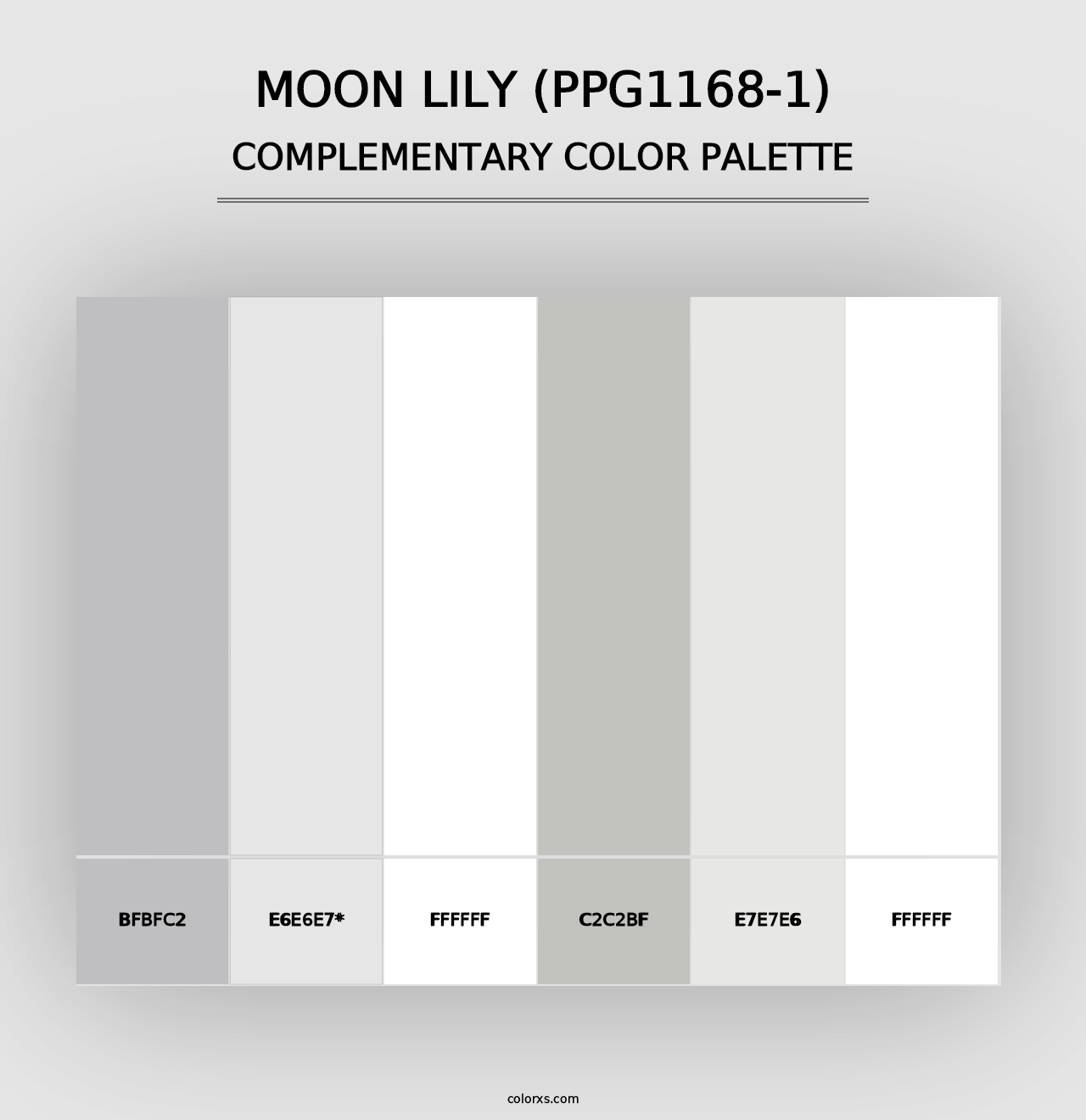 Moon Lily (PPG1168-1) - Complementary Color Palette