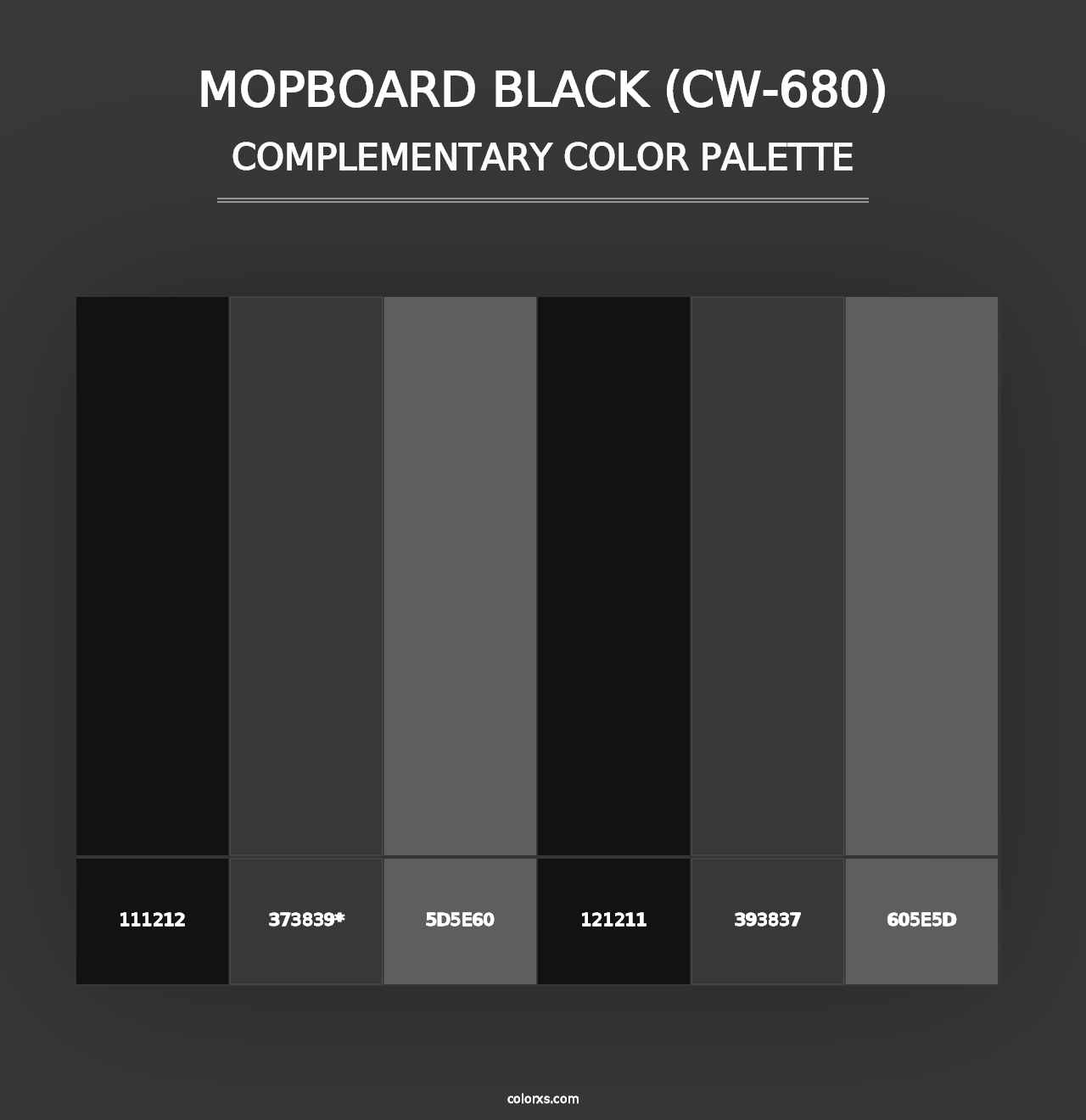 Mopboard Black (CW-680) - Complementary Color Palette