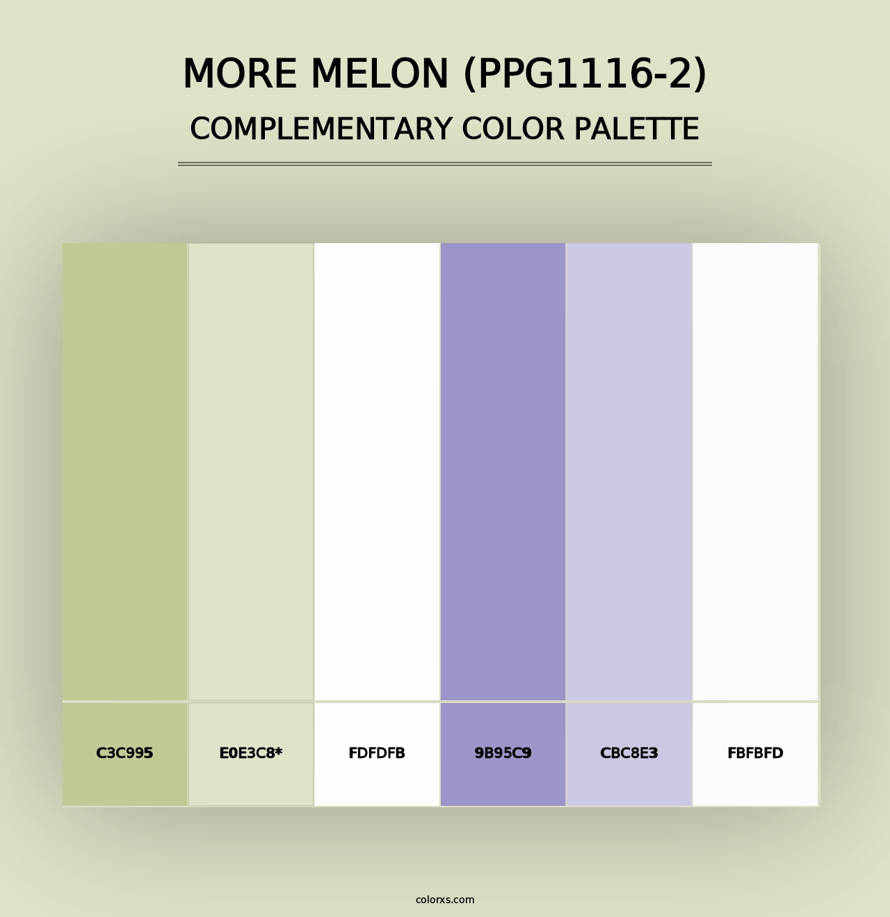 More Melon (PPG1116-2) - Complementary Color Palette