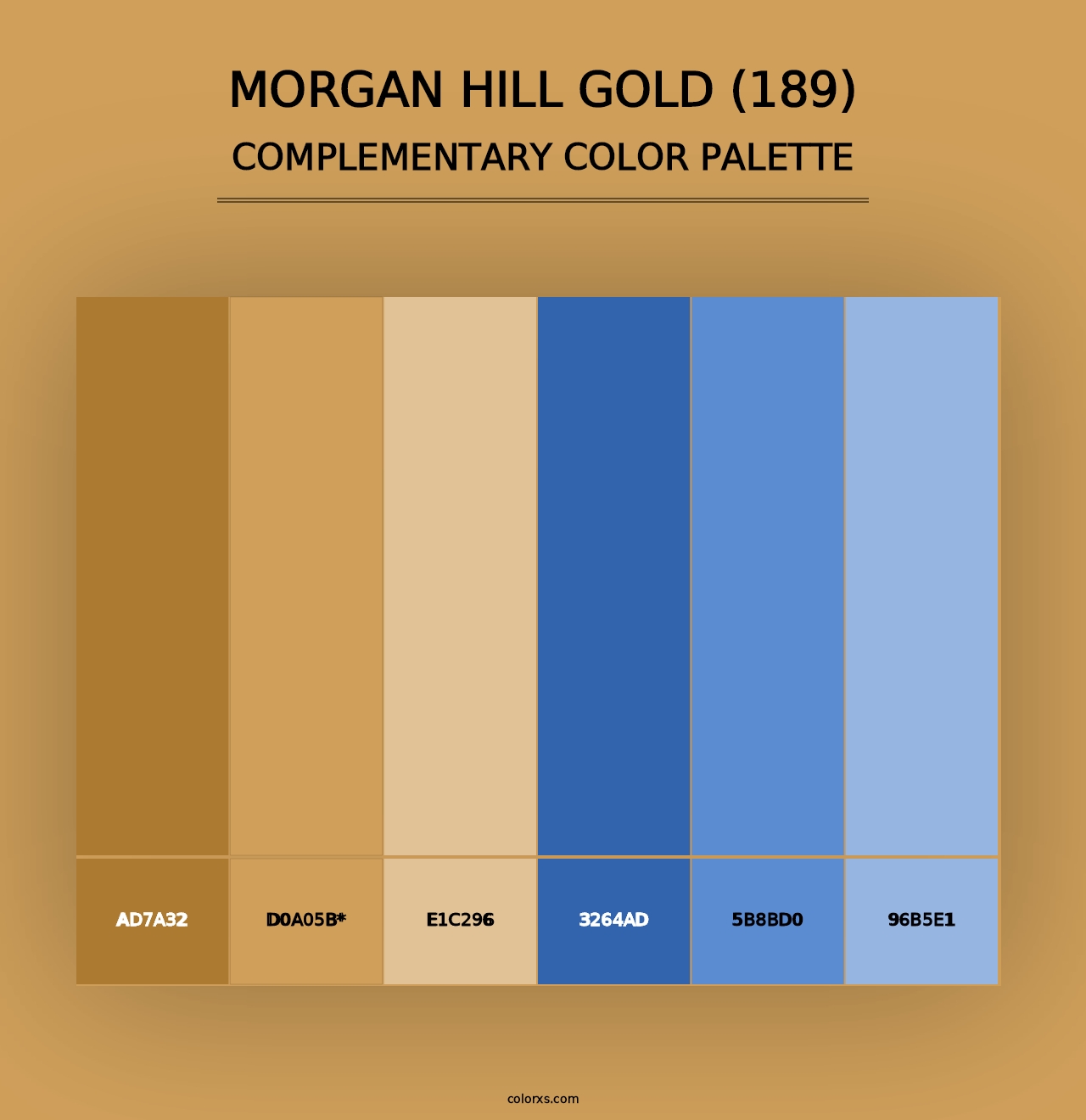 Morgan Hill Gold (189) - Complementary Color Palette