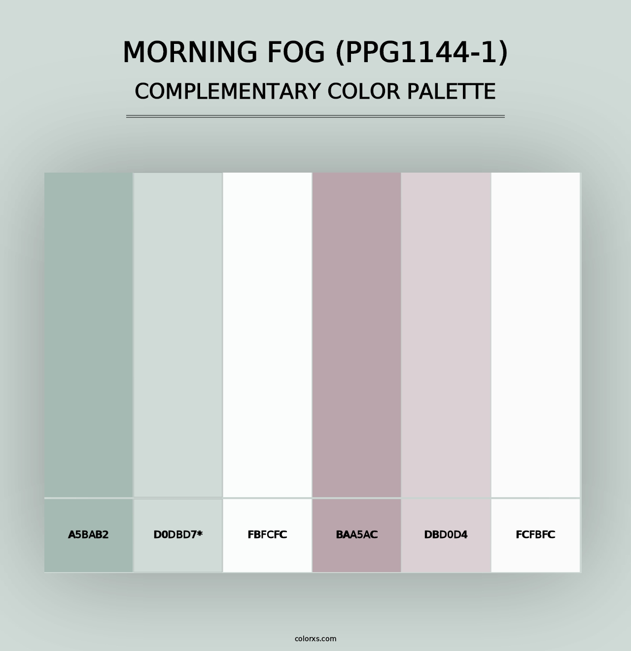 Morning Fog (PPG1144-1) - Complementary Color Palette