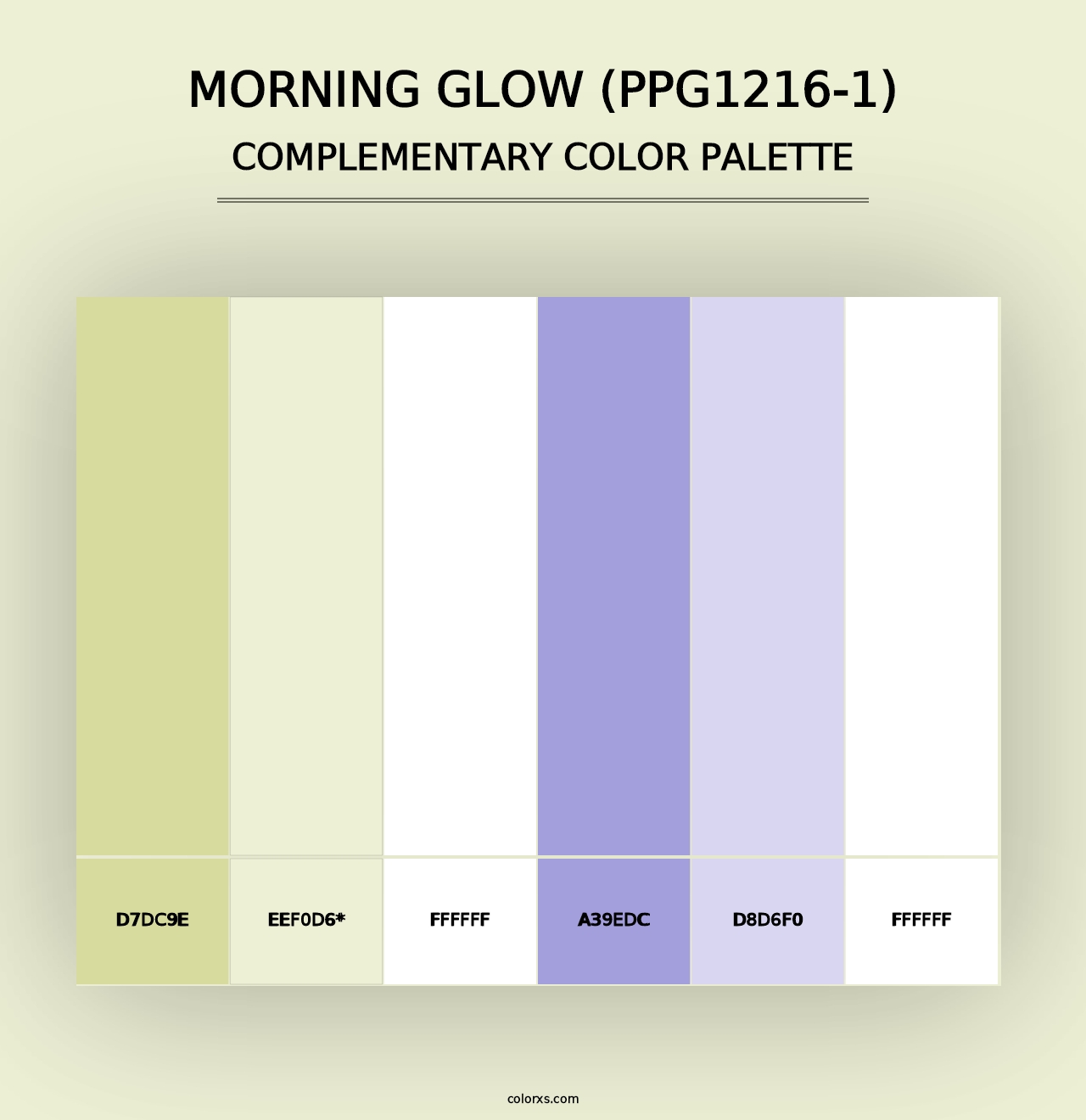 Morning Glow (PPG1216-1) - Complementary Color Palette