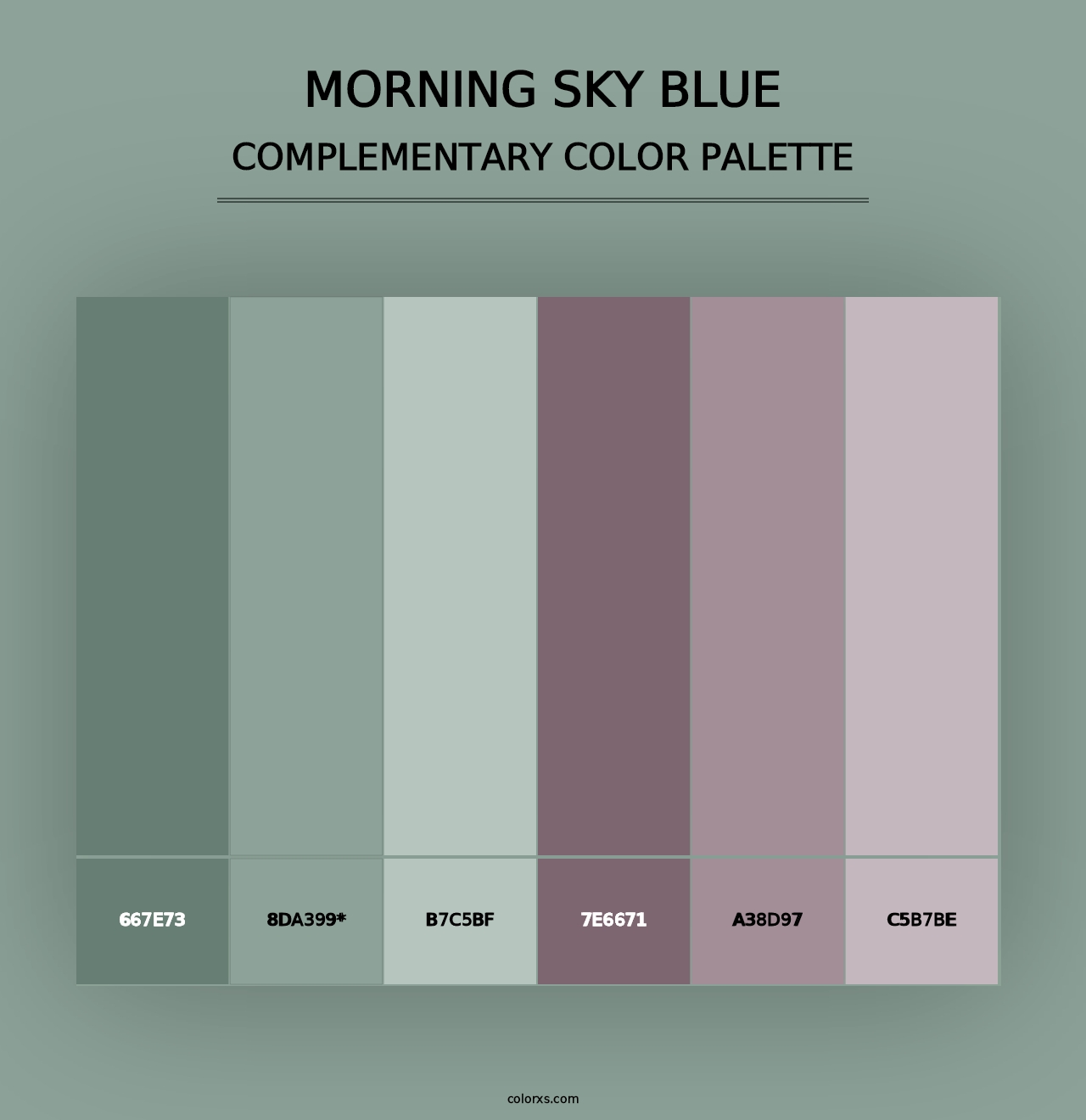 Morning Sky Blue - Complementary Color Palette