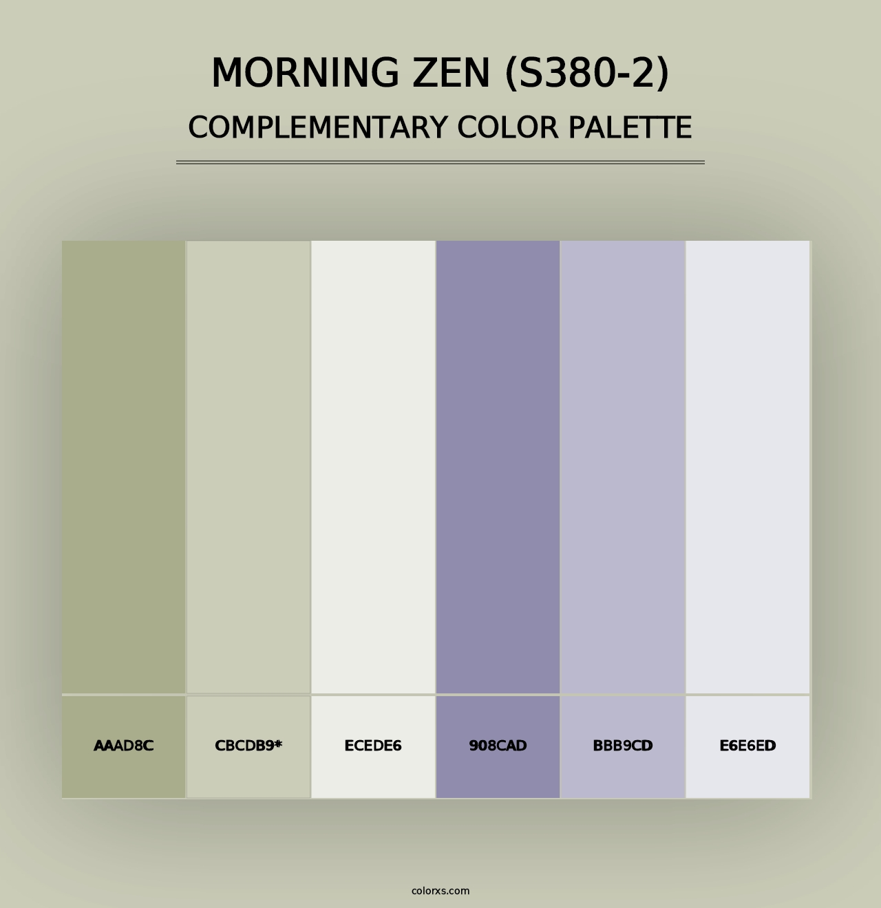 Morning Zen (S380-2) - Complementary Color Palette