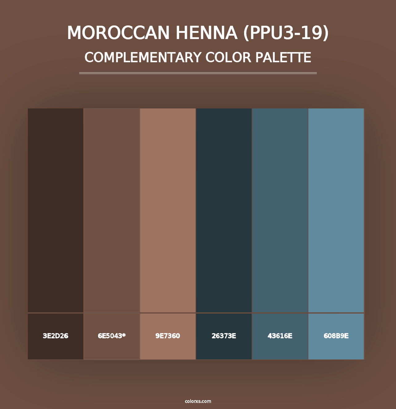 Moroccan Henna (PPU3-19) - Complementary Color Palette